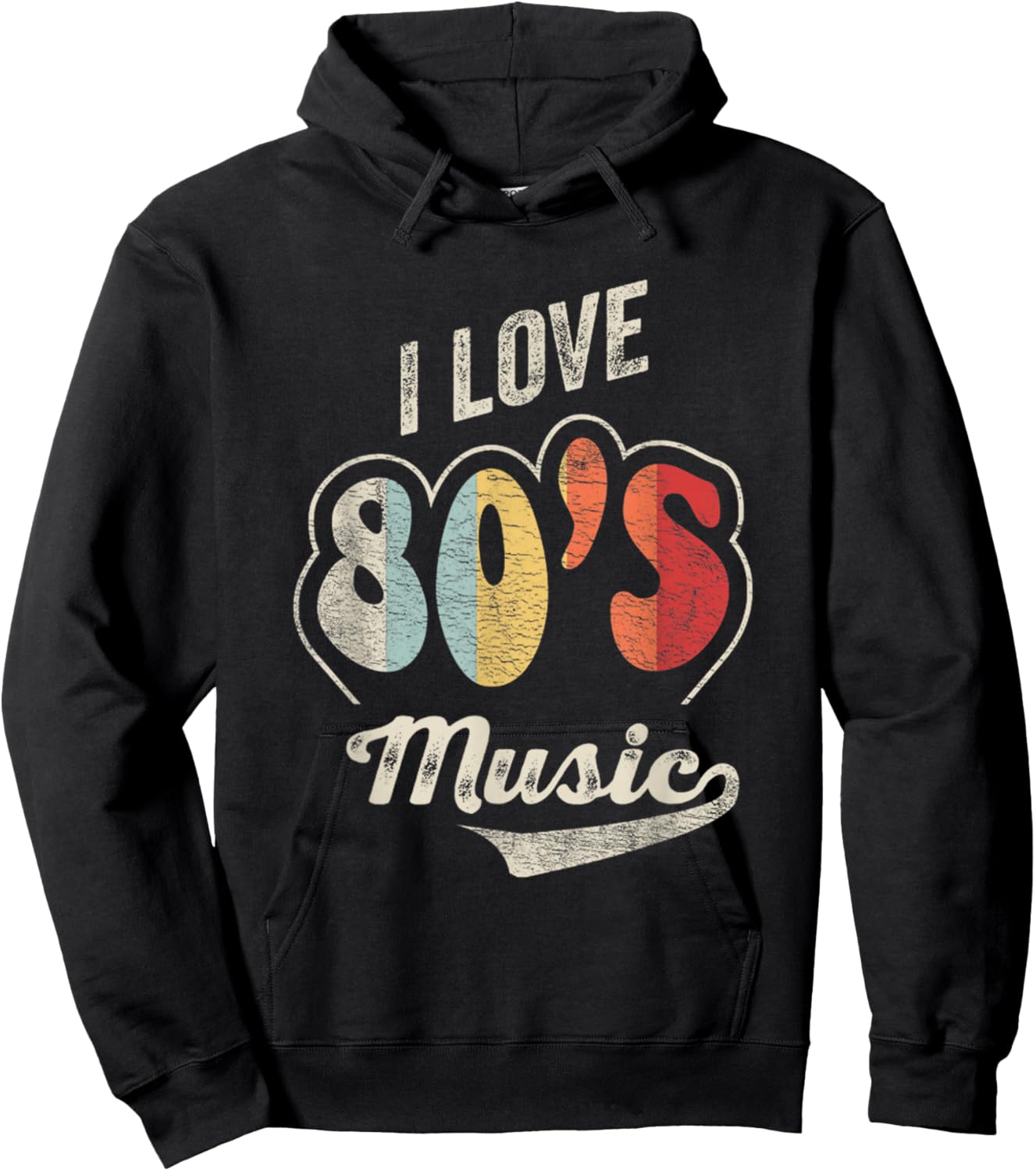 Retro Vintage 80's Music Shirt I Love 80s Music 80s Bands Hoodie - Hoodie | Black