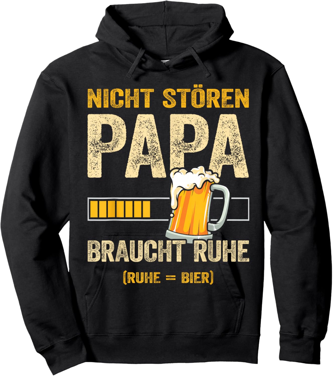 Nicht Stören Papa Braucht Ruhe Lustiges Papa Braucht Bier Hoodie - Hoodie | Black