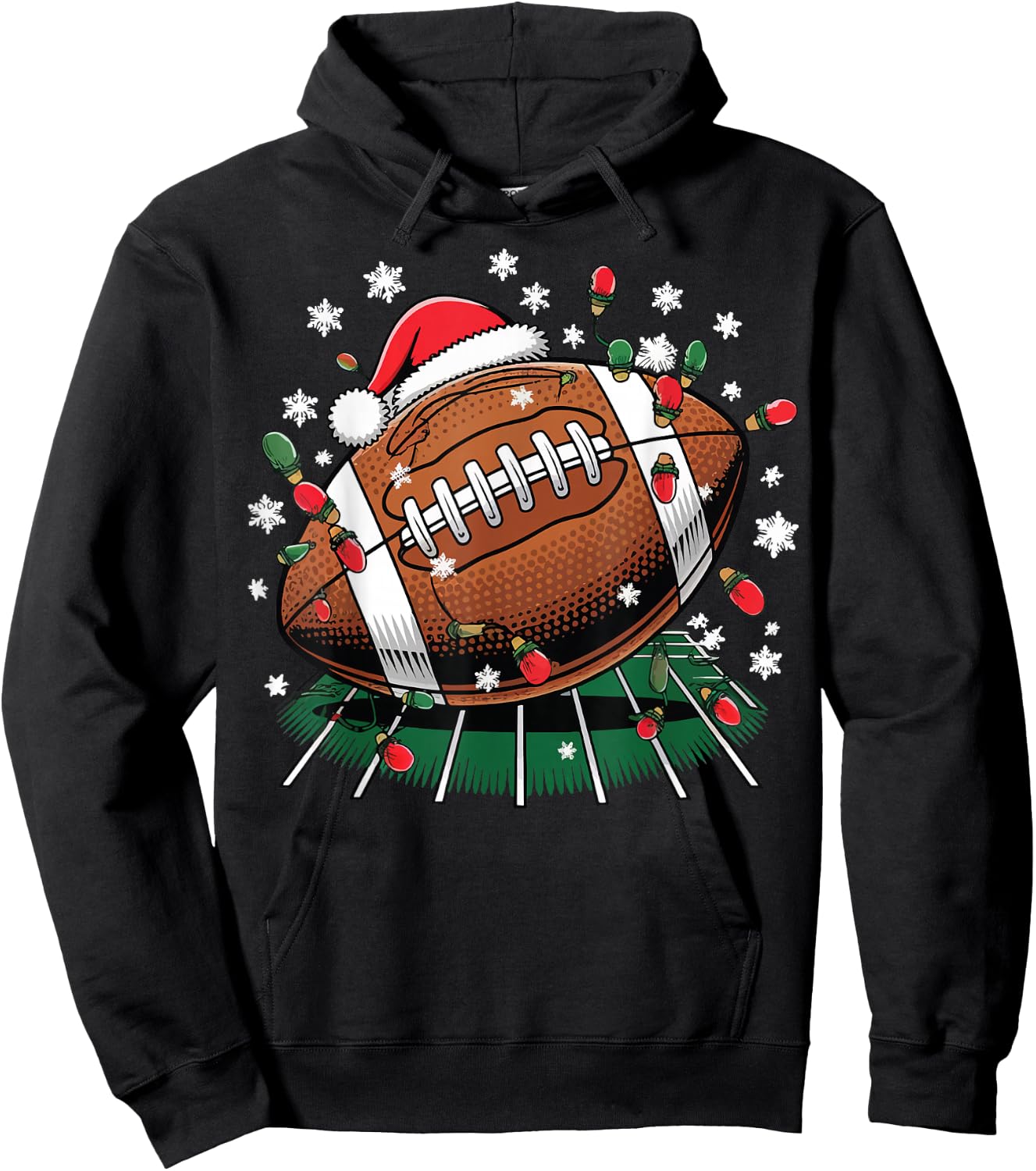 Football Christmas Hoodie - Hoodie | Black
