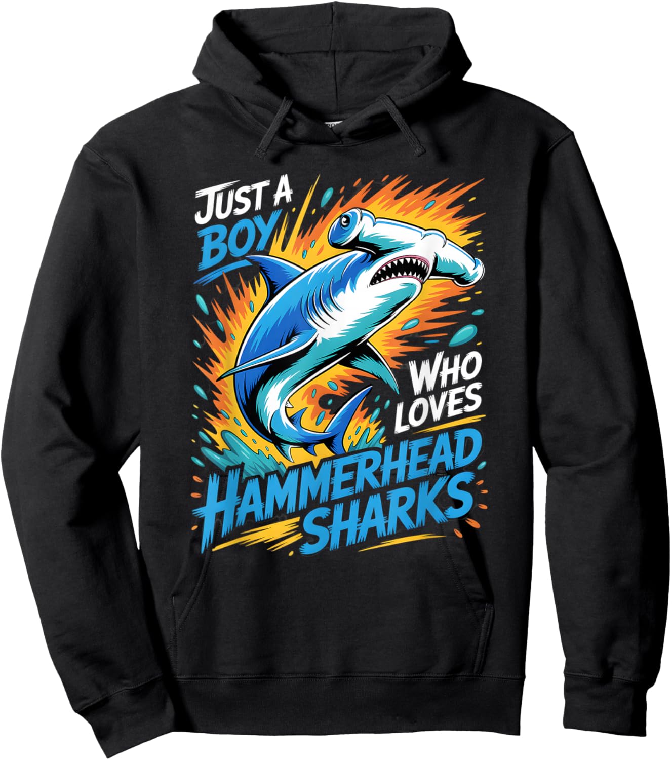 Boys Hammerhead Shark Hoodie - Hoodie | Black