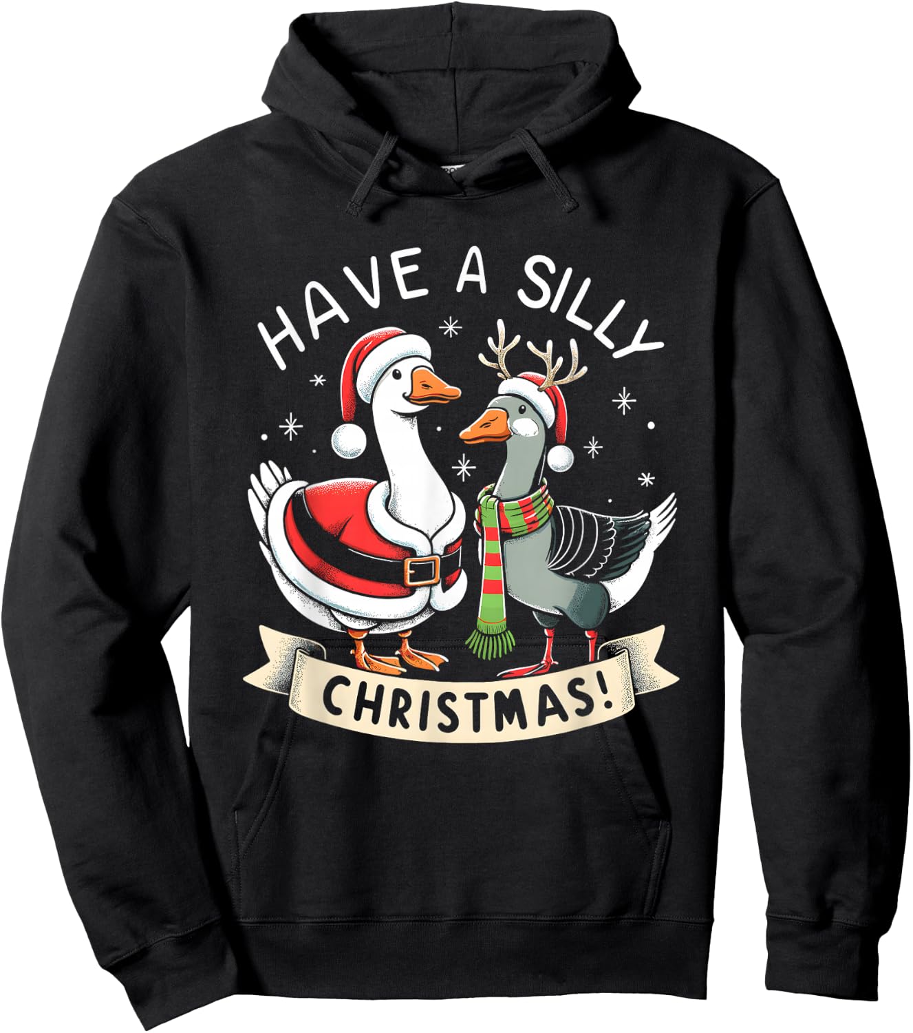 Silly Goose Christmas Sweater Silly Goose Shirt Silly Goose Hoodie - Hoodie | Black