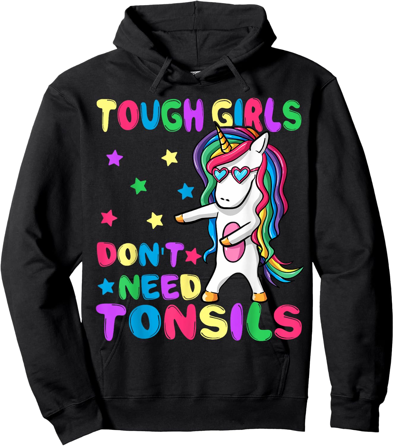 Tough Girls Don't Need Tonsil Removal Surgery Recovery gift Hoodie - Hoodie | Black