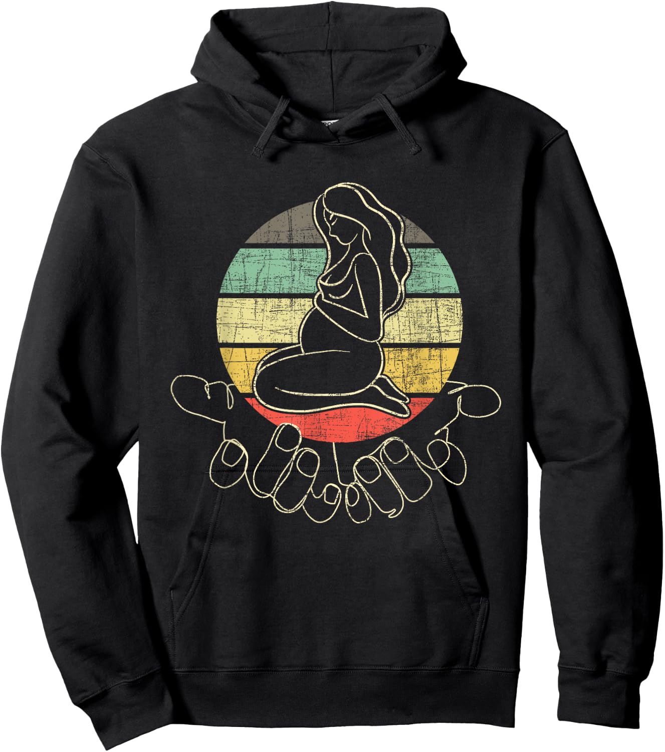 Retro Doula Midwifery - Midwives Childbirth Labor Assistant Hoodie - Hoodie | Black