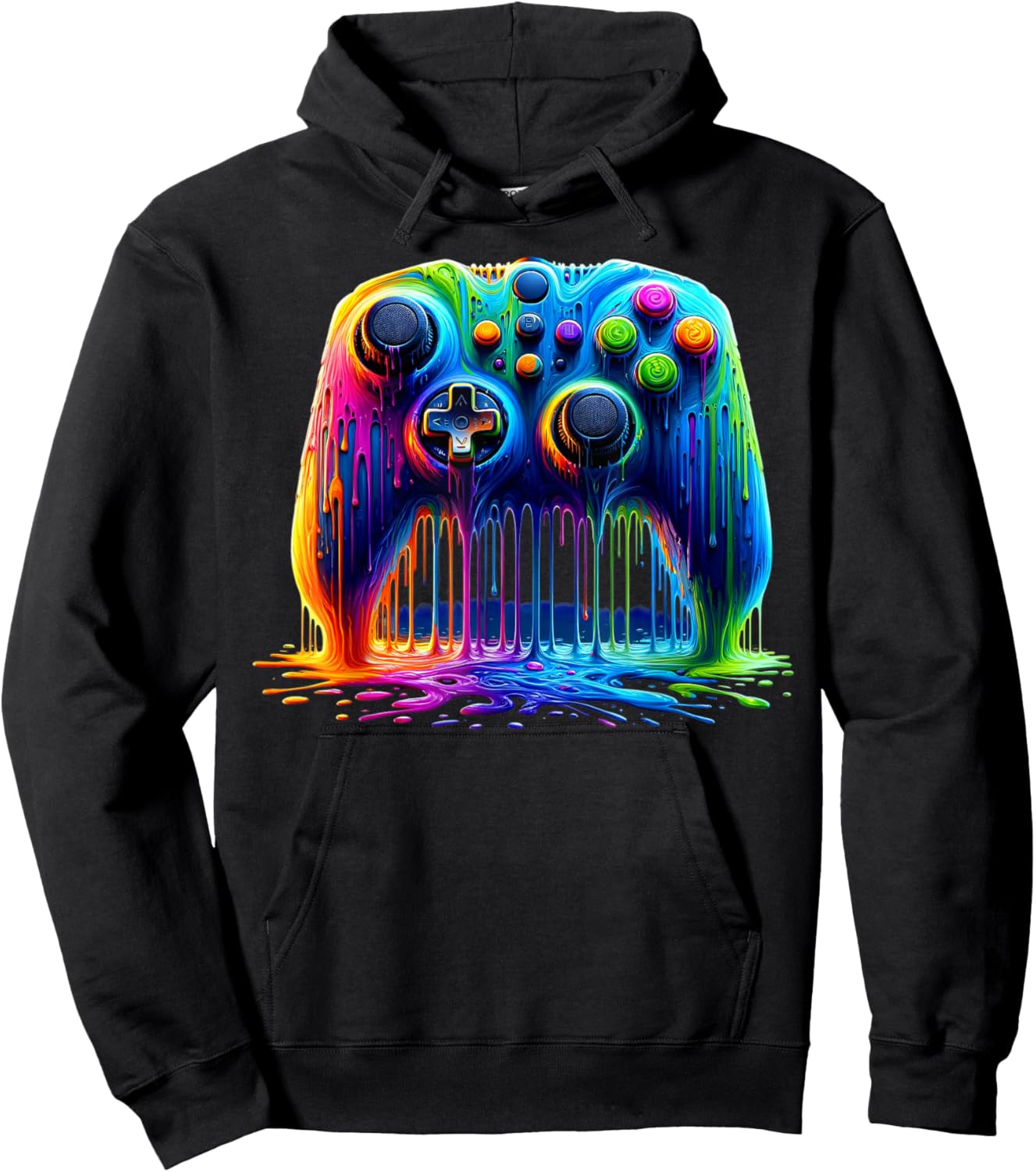 Colorful Passion for Gaming Gamer Graphic Design Hoodie - Hoodie | Black