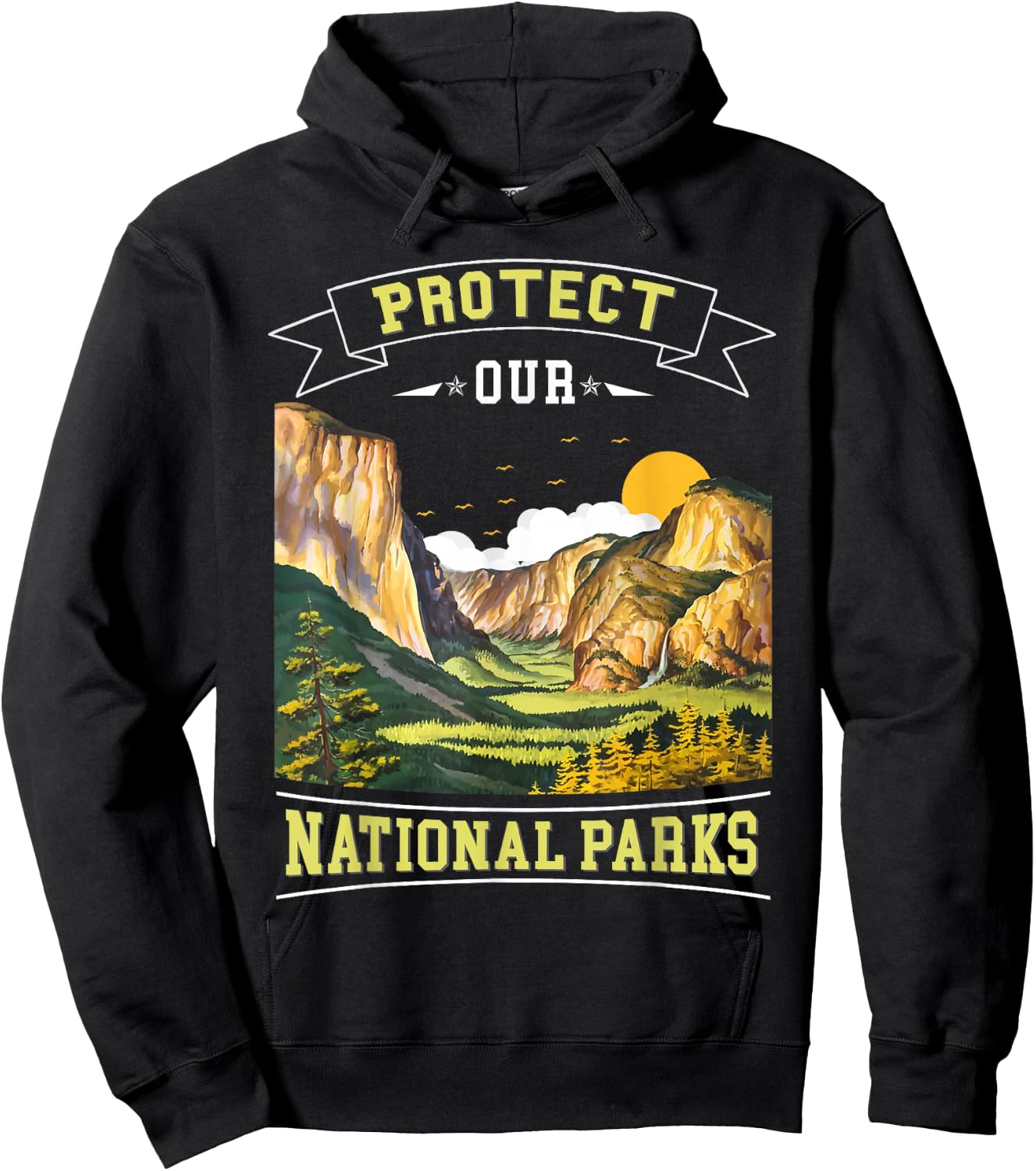 Protect our National Parks Nature Loving Men, Women and Kids Hoodie - Hoodie | Black