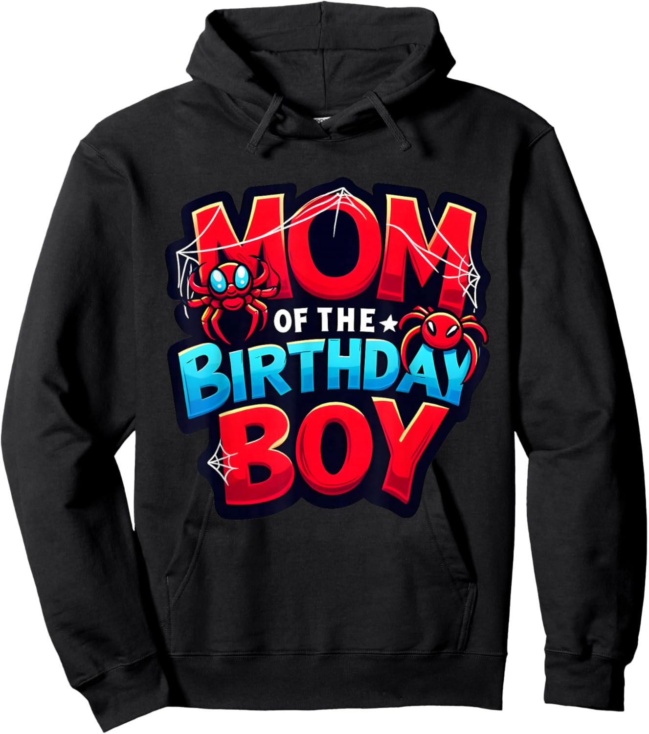 Mum Birthday Girl Spider Family Reunion Hoodie - Hoodie | Black