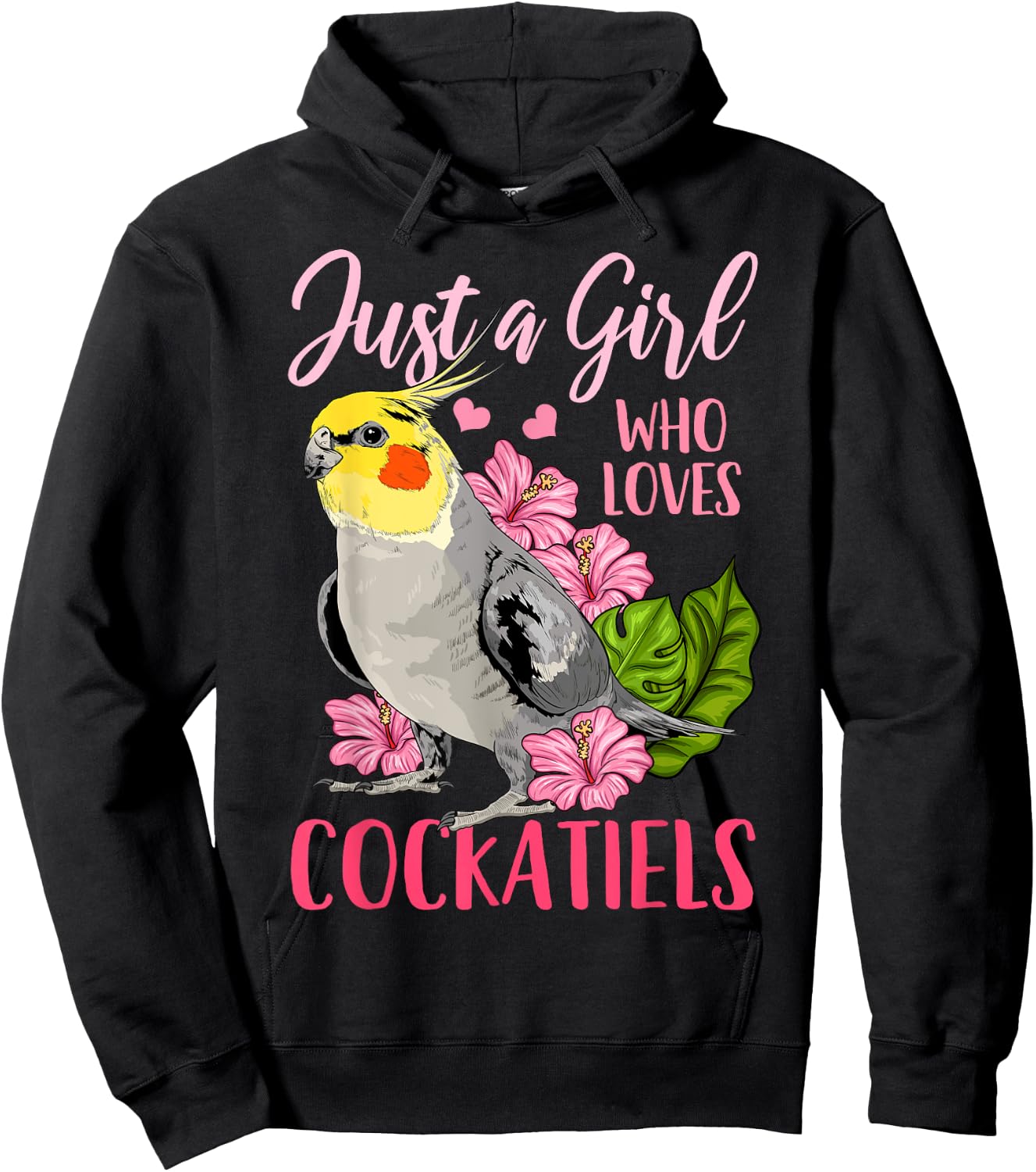 Cockatiel Just A Girl Who Loves Cockatiels Hoodie - Hoodie | Black