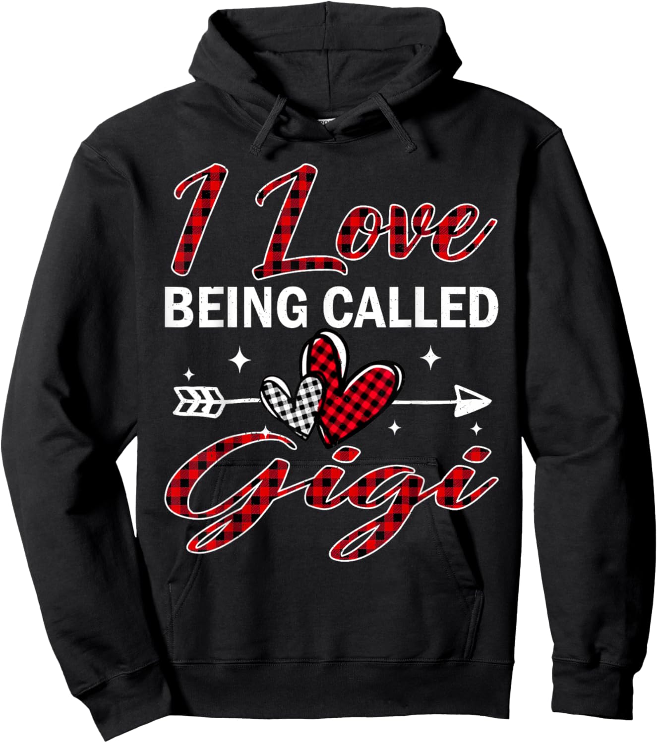 I Love Being Called Gigi Xmas Christmas Family Hoodie - Hoodie | Black