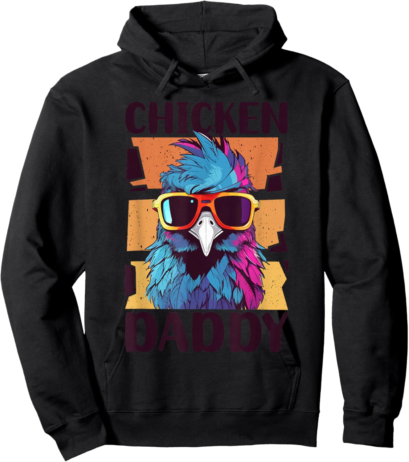 Chicken Daddy - a fun design for every rooster in the basket Hoodie - Hoodie | Black