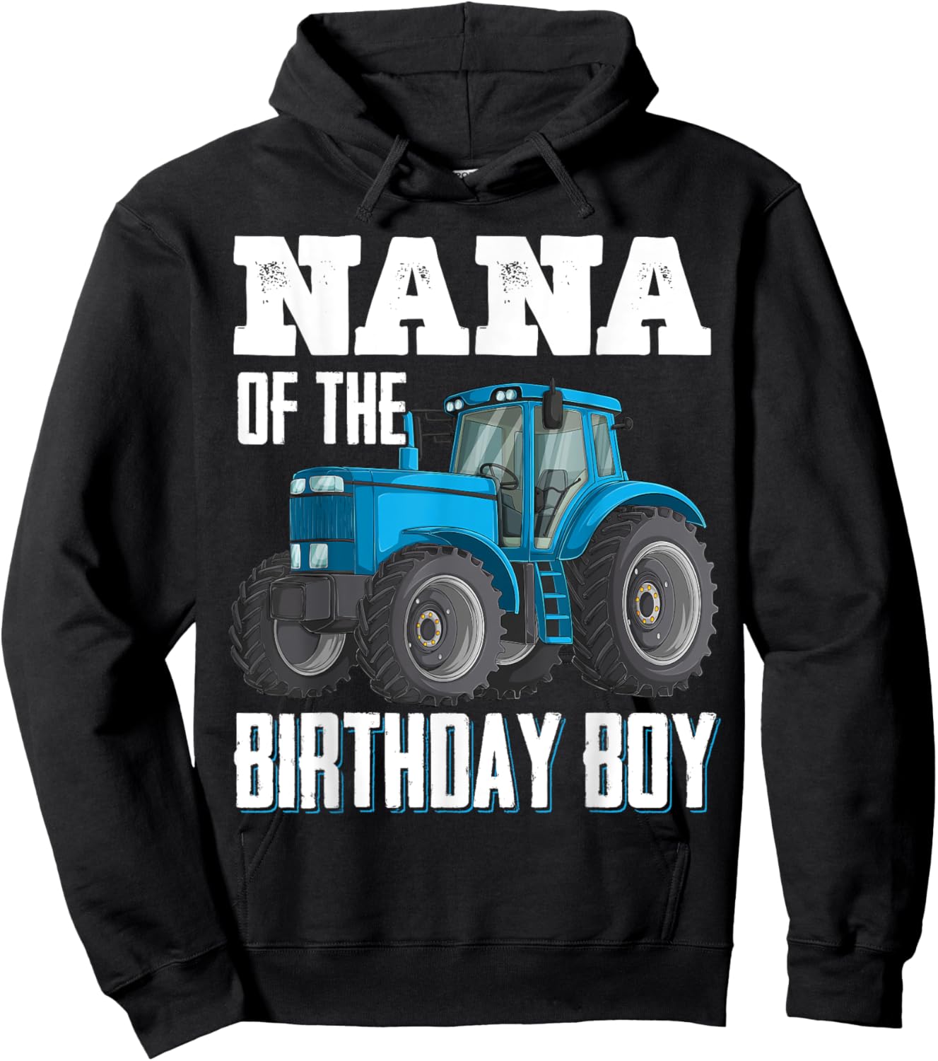 Nana Of The Birthday Boy Family Tractors Farm Trucks Bday Hoodie - Hoodie | Black