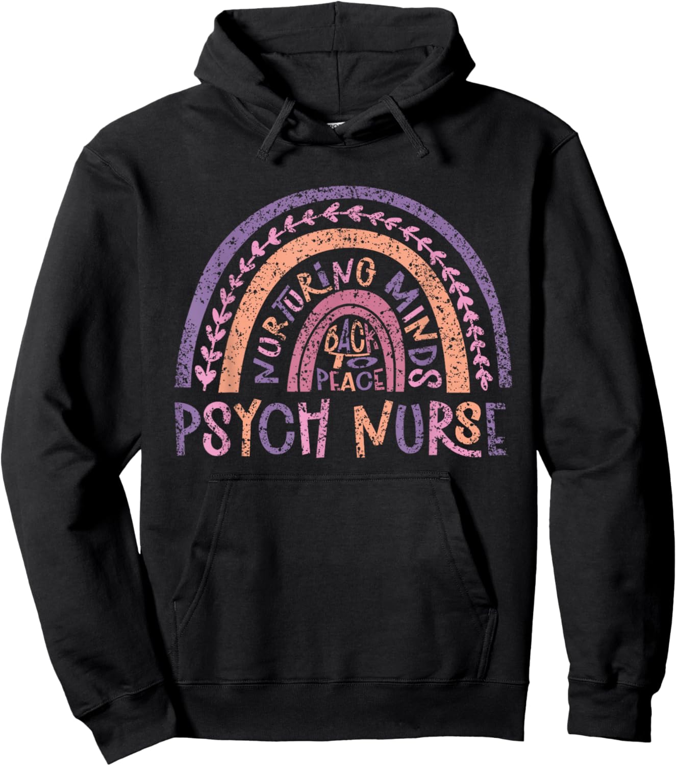 Nurturing Minds Back To Peace Psych Nurse Psychiatry Nurses Hoodie - Hoodie | Black