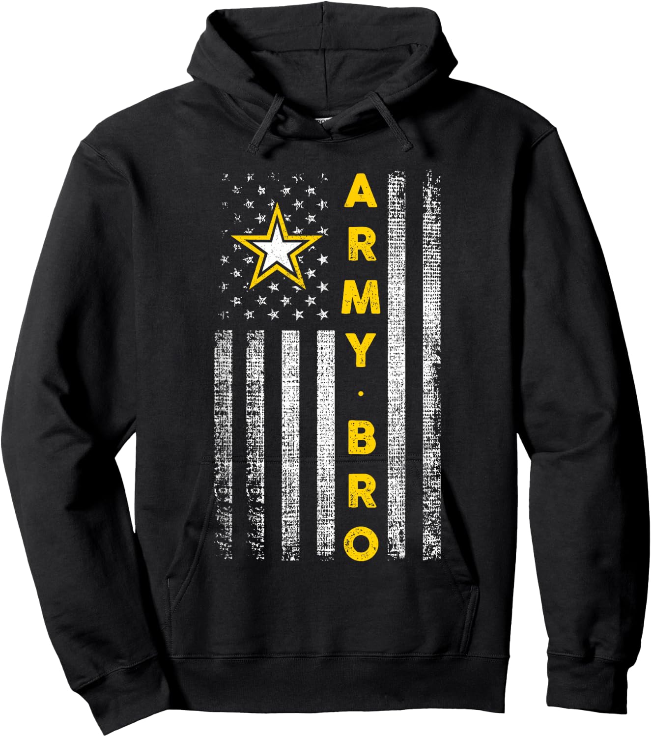 Patriotic Army Brother - United States Flag Hoodie - Hoodie | Black