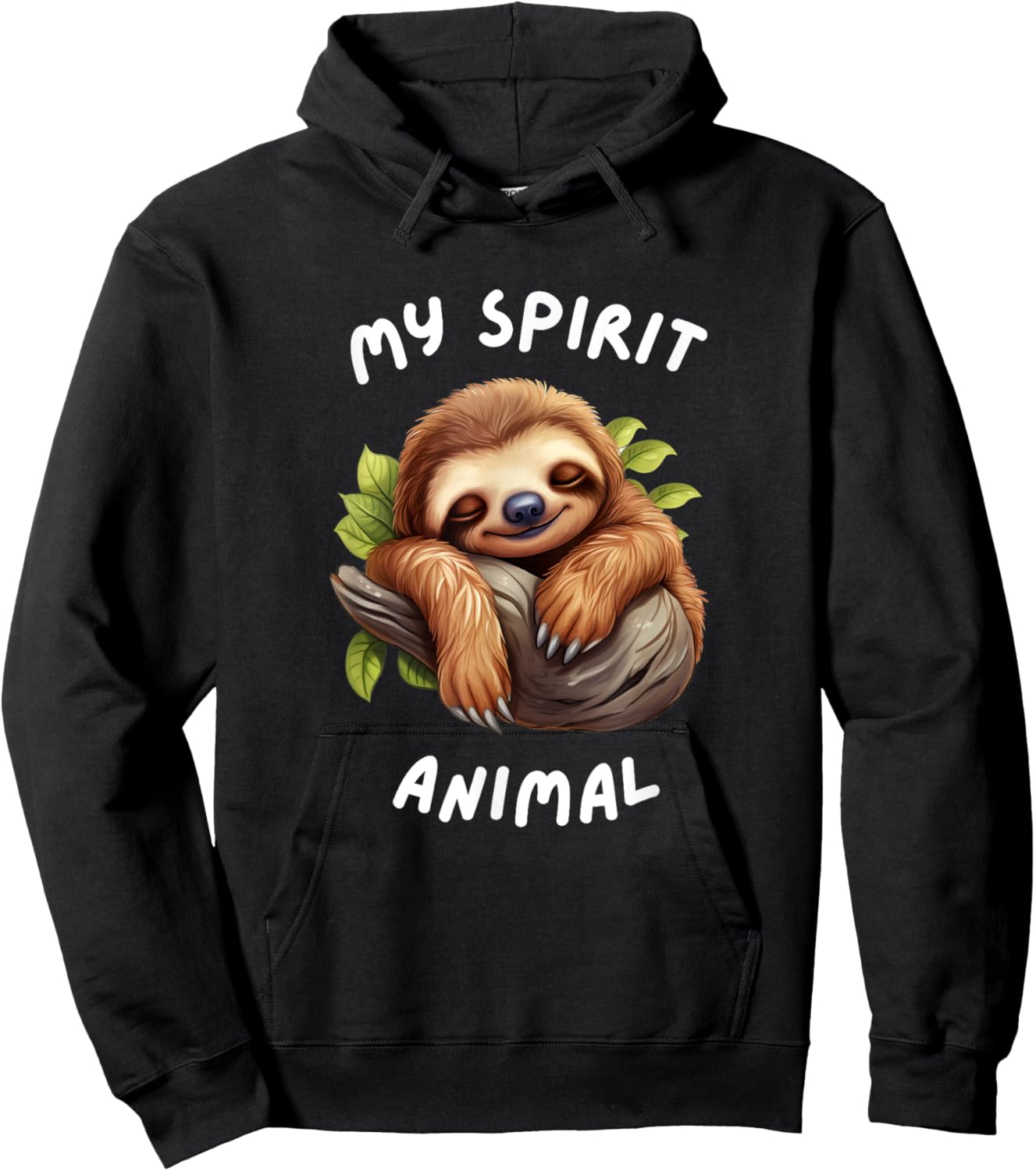My spirit animal - Sloth lover funny design Hoodie - Hoodie | Black