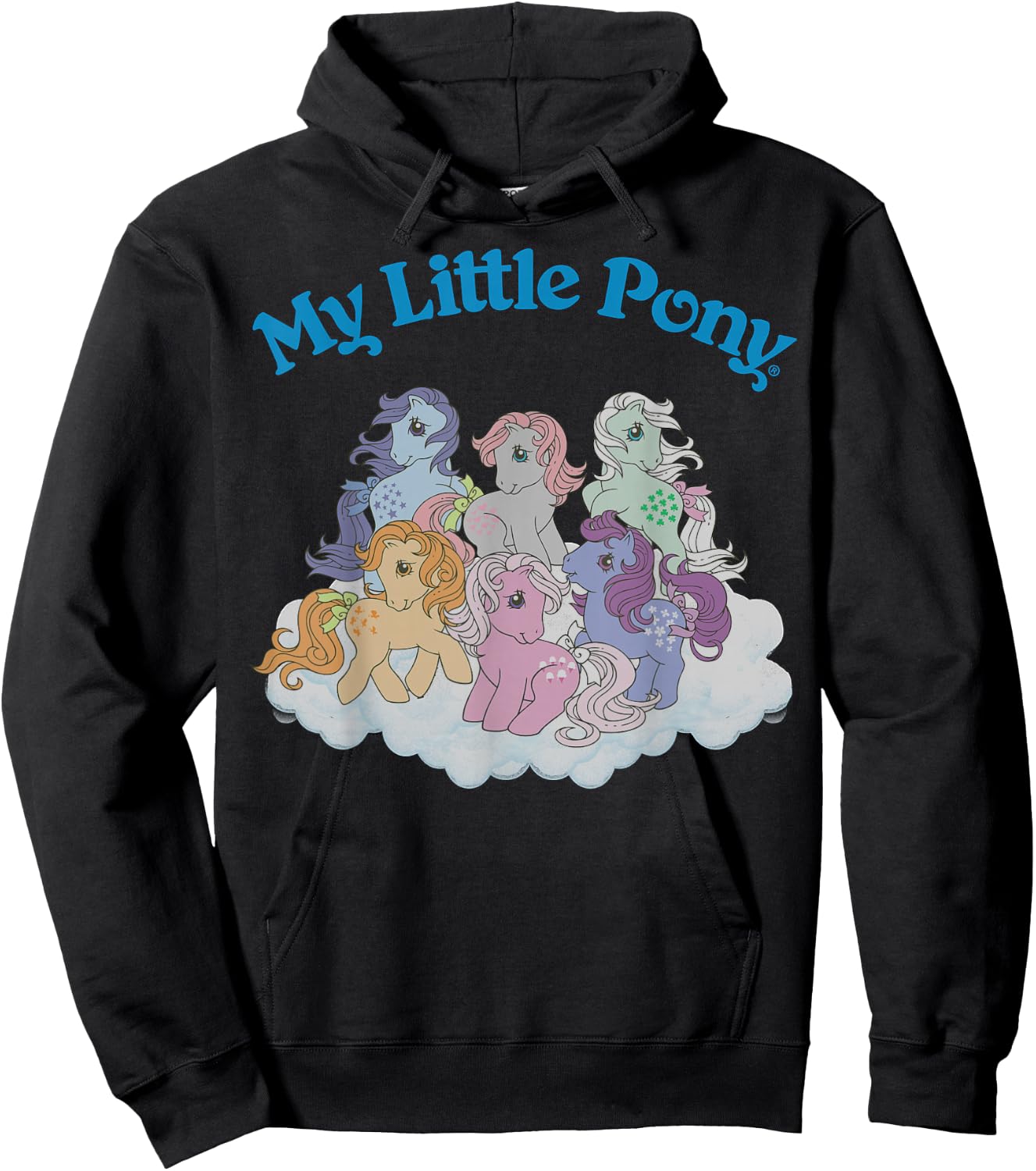 My Little Pony Original First Generation Pony Group Shot Small Hoodie - Hoodie | Black