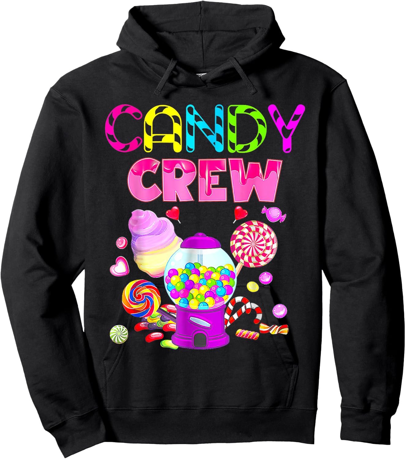 Candy Crew Decorations Sweetie Candy Squad Candy Halloween Hoodie - Hoodie | Black