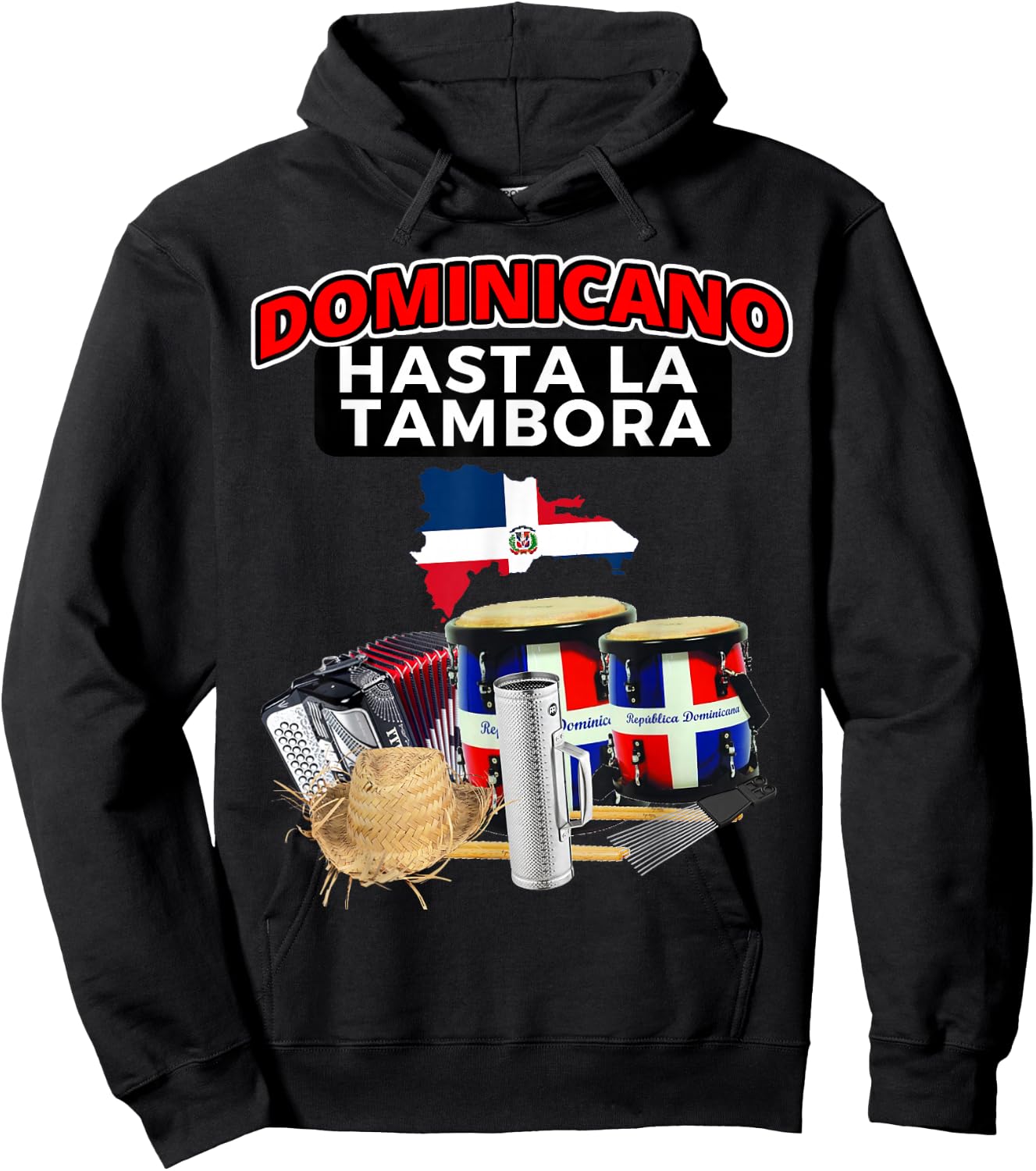 Dominicano Hasta La Tambora Camiseta Festival RD Hoodie - Hoodie | Black