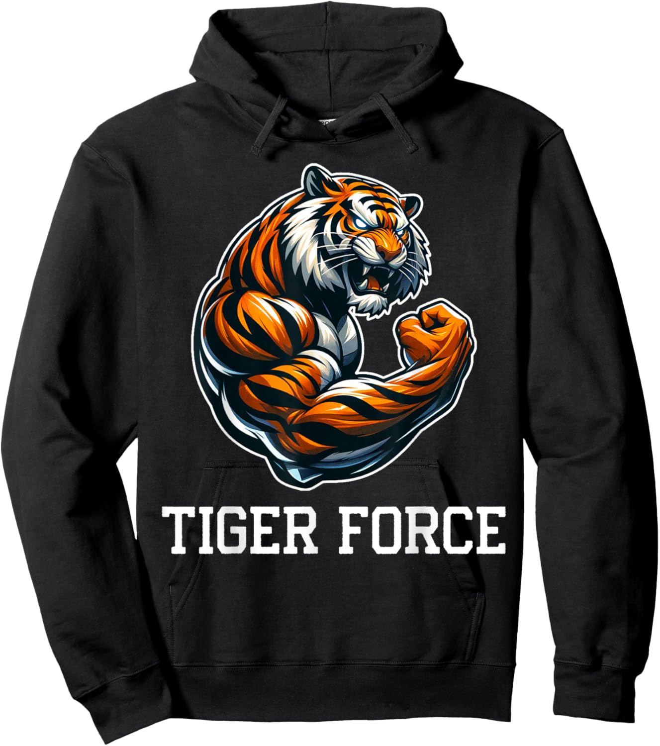 Tiger Force Wild Animal Lover Wildlife Nature Graphic Hoodie - Hoodie | Black