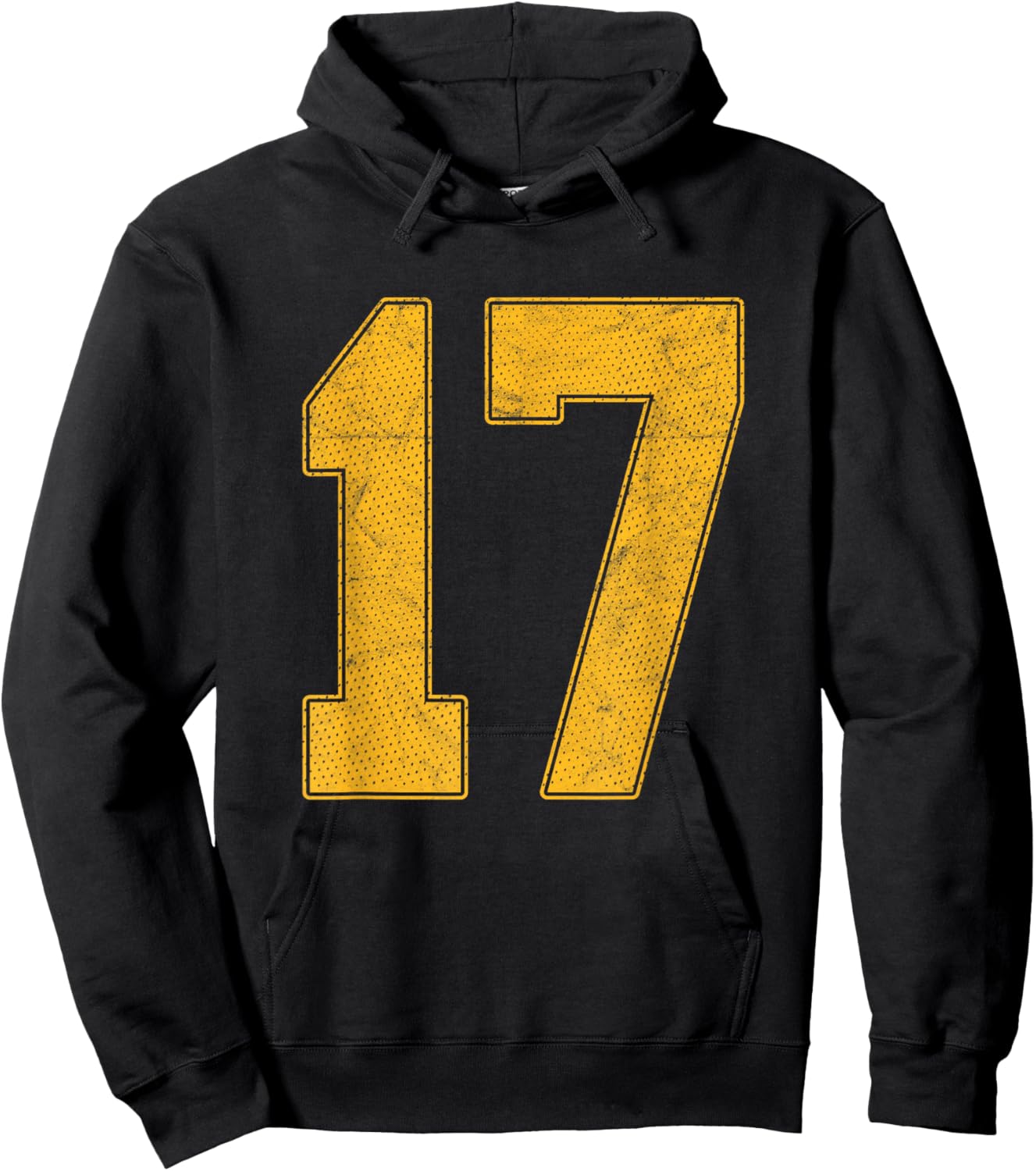 Number 17 Numbered Uniform Sports Team Jersey 17th Birthday Hoodie - Hoodie | Black