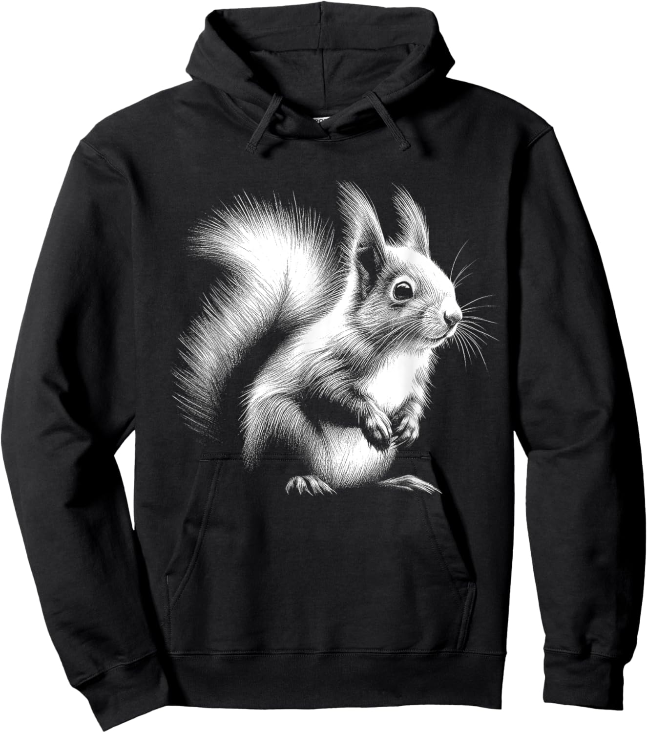 Squirrel Lover Art Design Hoodie - Hoodie | Black
