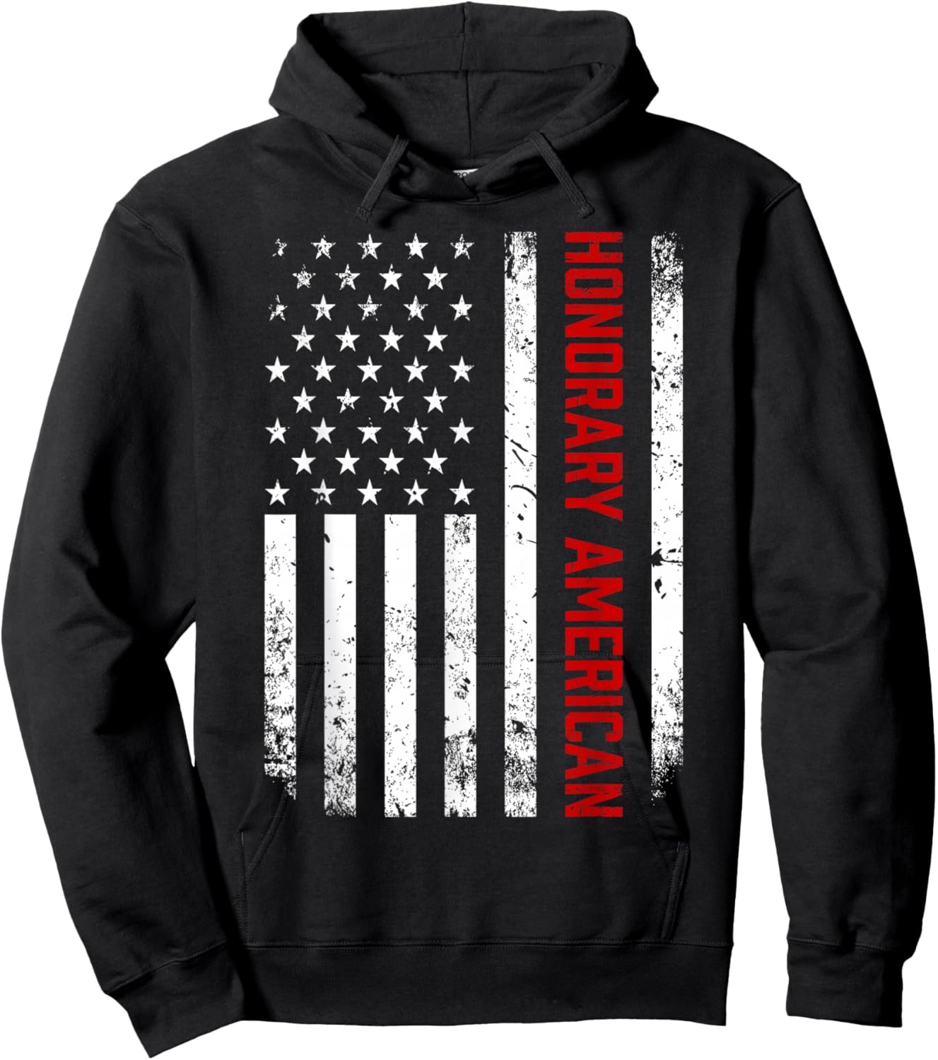 Honorary American US Flag 4th Of July American By Marriage Hoodie - Hoodie | Black