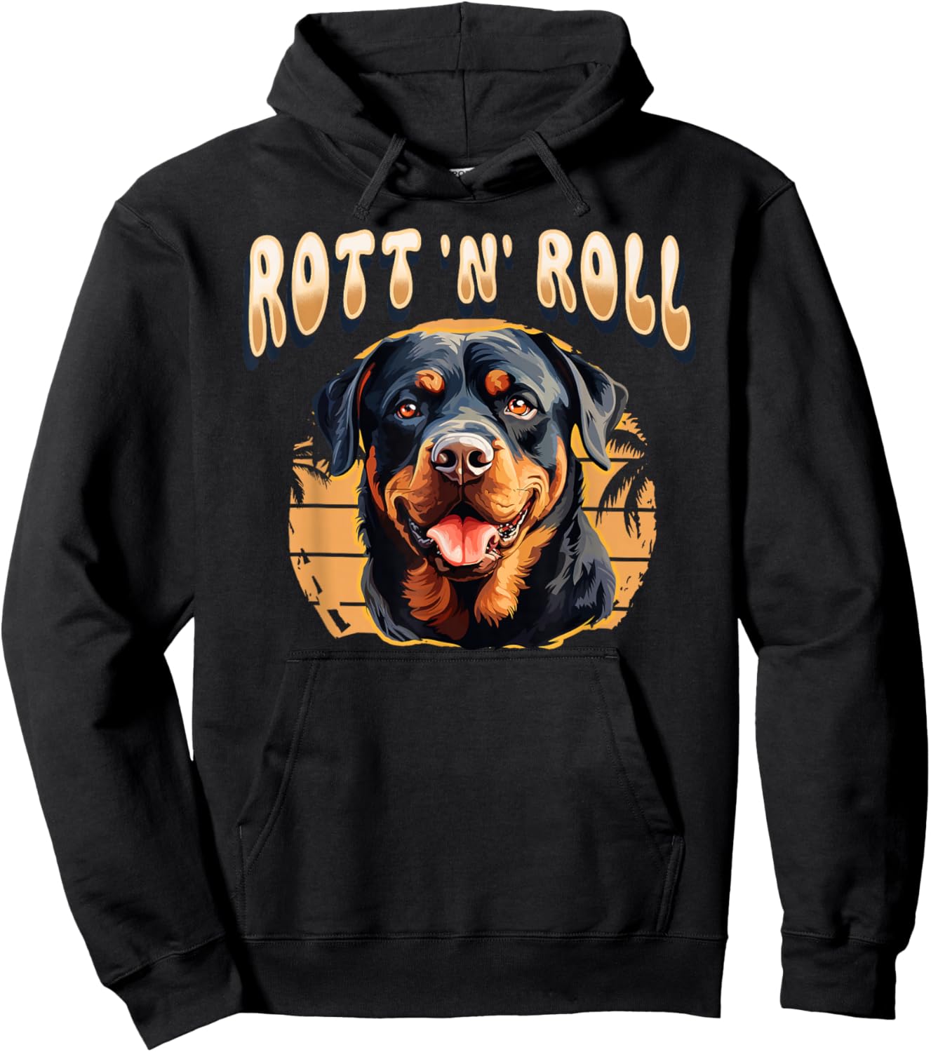 Rottweiler Dog Rott Mom Puppy Rottie Men Women Girls Kids Hoodie - Hoodie | Black
