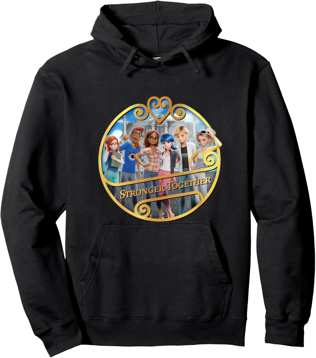 Miraculous Ladybug and Cat Noir The Movie Stronger Together Hoodie - Hoodie | Black