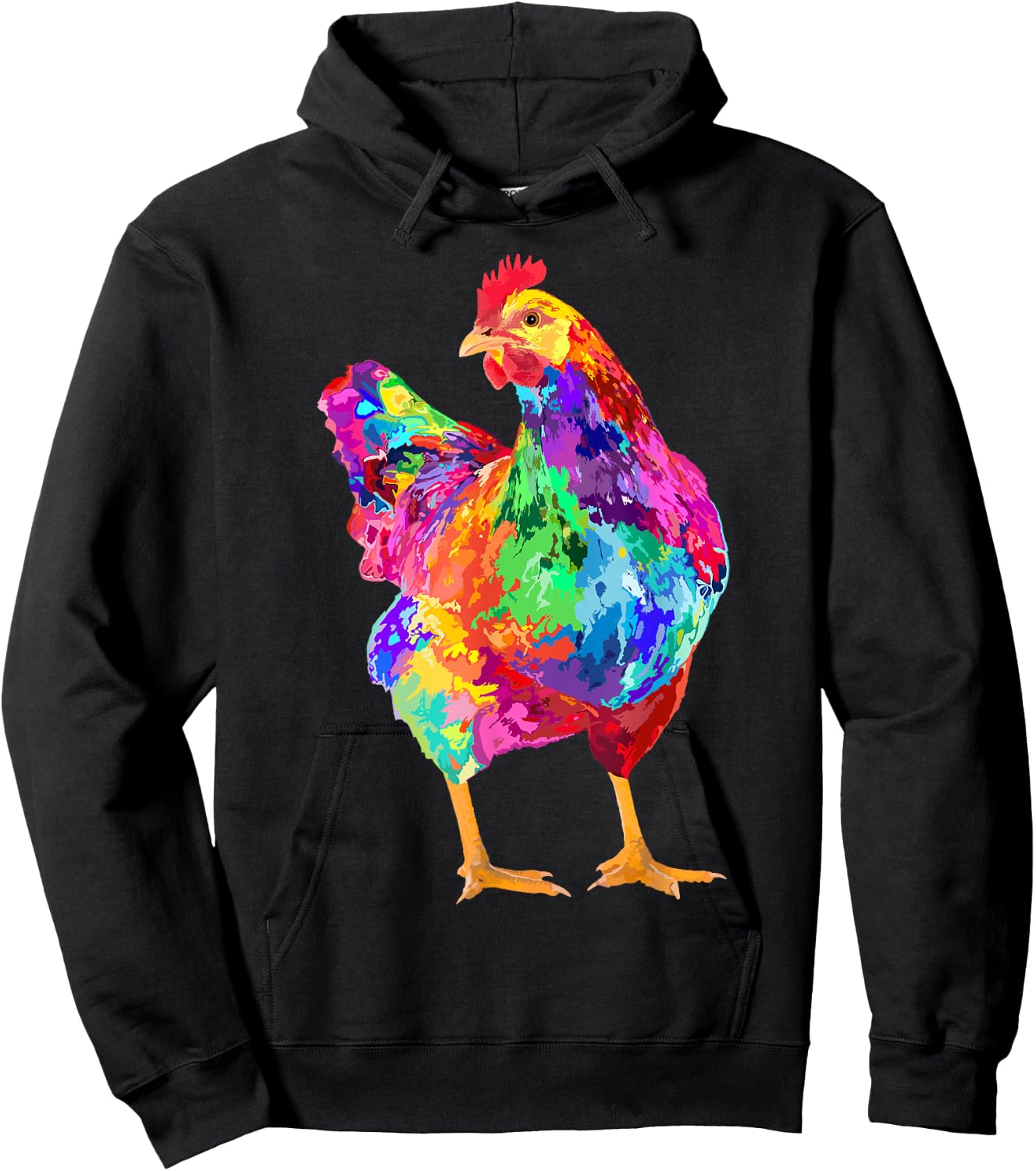Chicken Lover Gifts Chicken Colorful Cool Hen Hoodie - Hoodie | Black
