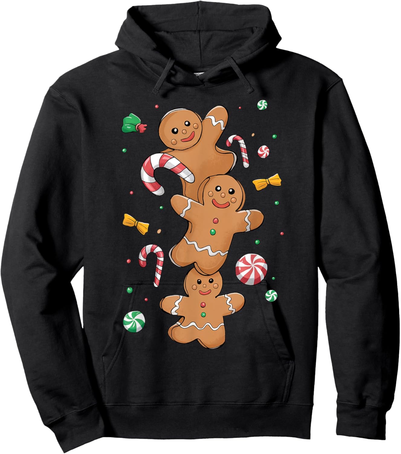Xmas Christmas Gingerbread Hoodie - Hoodie | Black