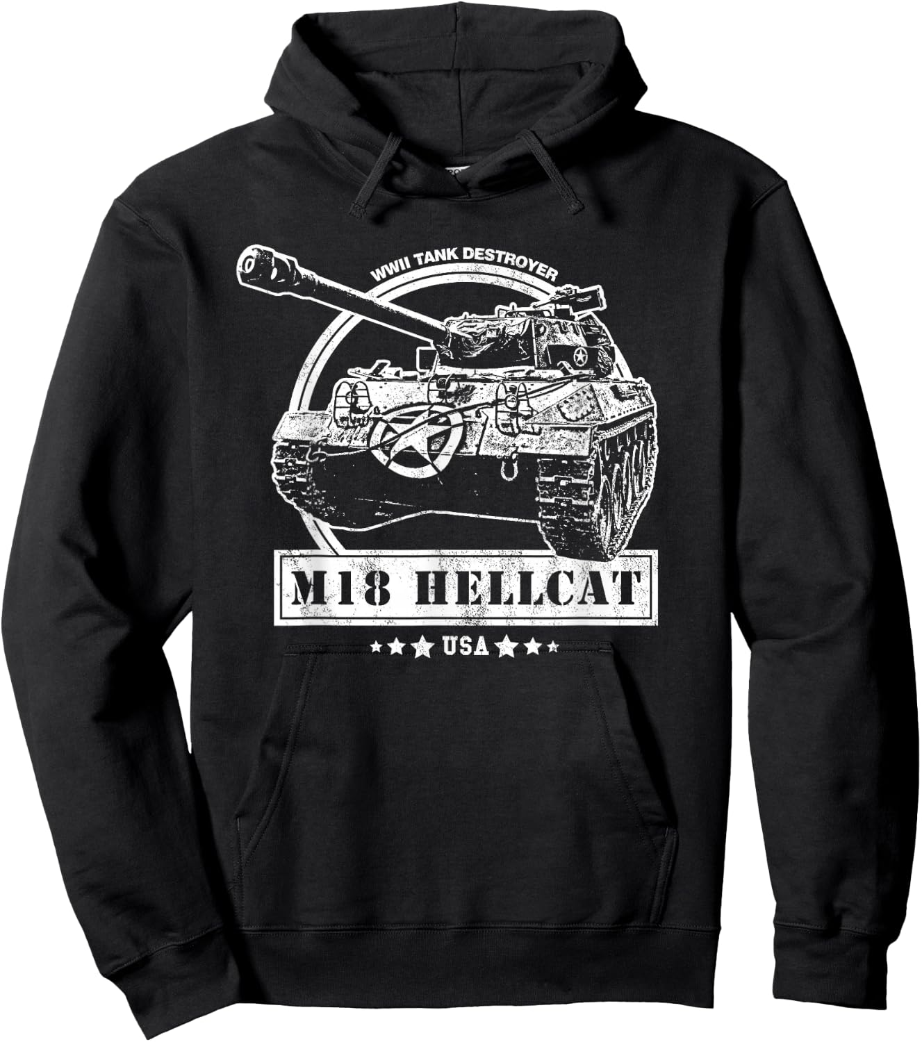 M18 Hellcat WW2 Tank Men Women Girls Kids Hoodie - Hoodie | Black