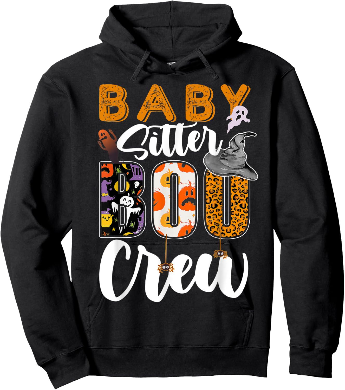 Babysitter Boo Crew Halloween Matching Hoodie - Hoodie | Black