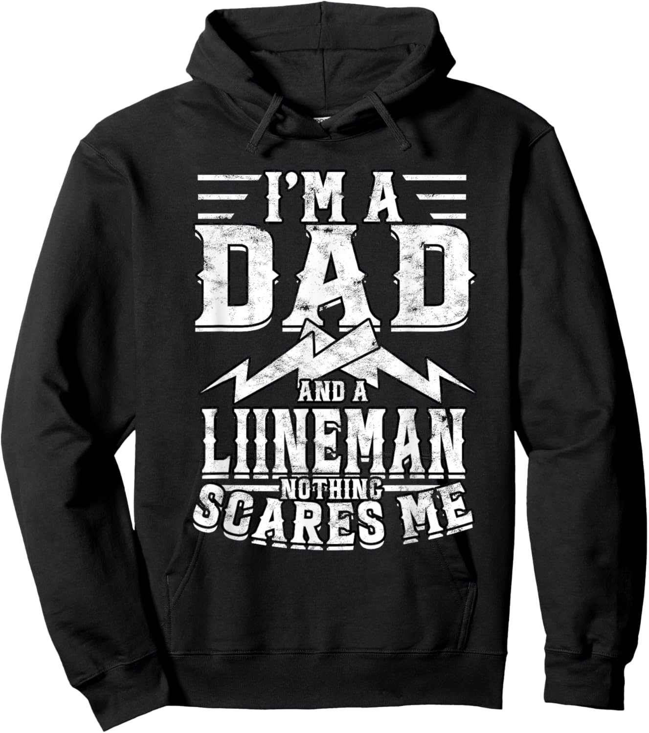 Line Worker Linesman Power Line Worker Electrical Lineman Hoodie - Hoodie | Black