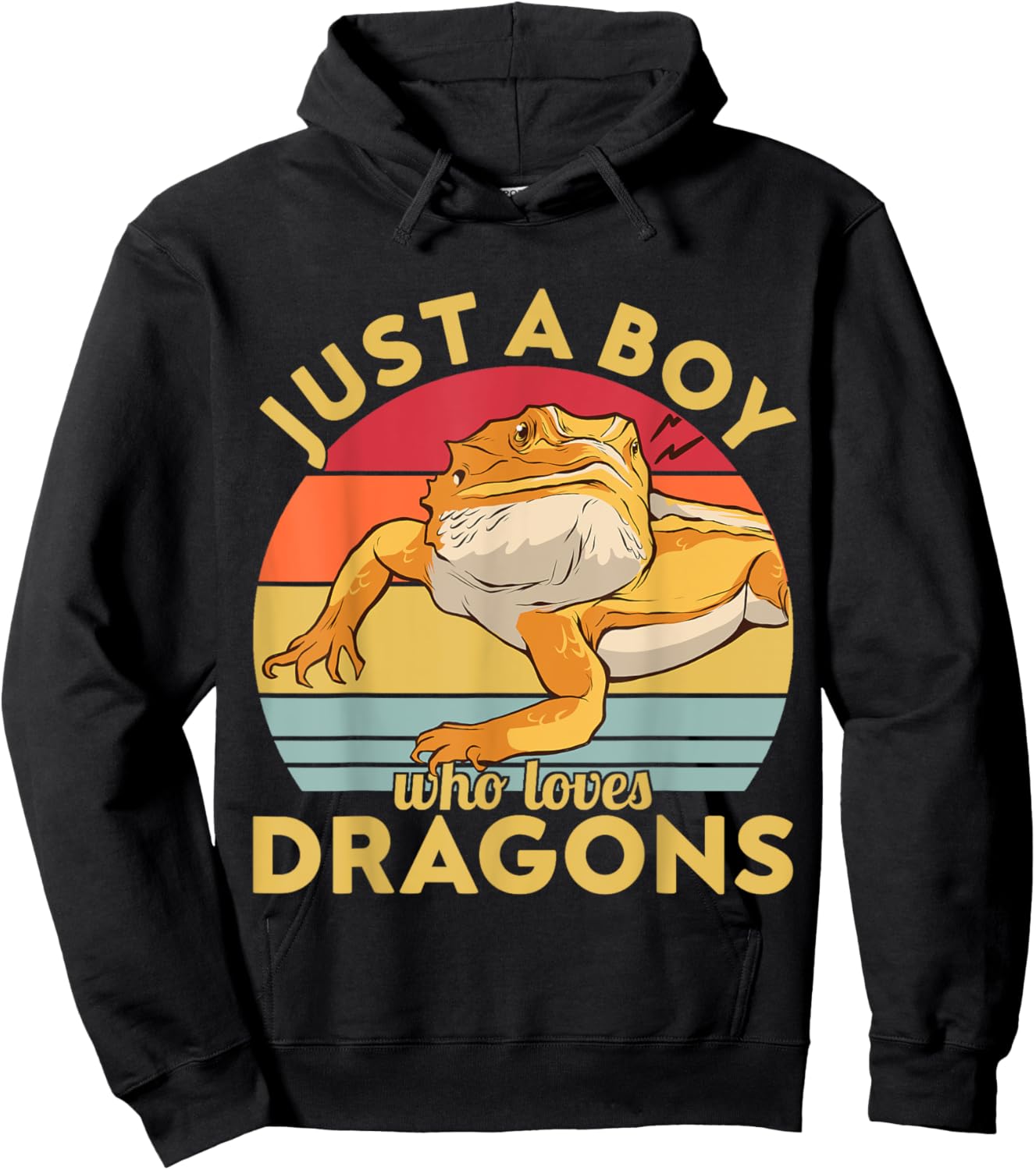 Just a Boy who loves Bearded Dragons Hoodie - Hoodie | Black
