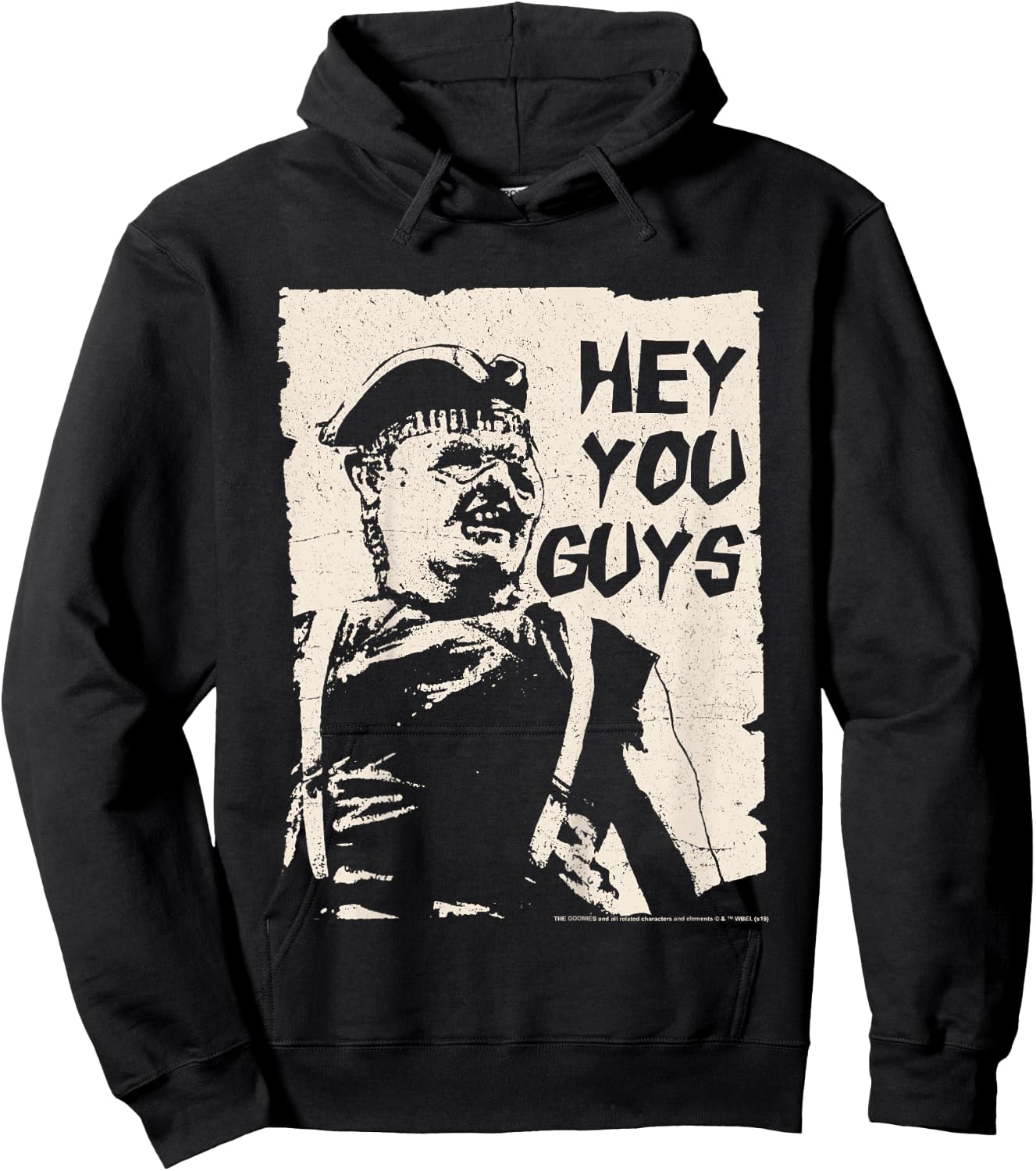Kids The Goonies Sloth Hey You Guys Cut Out Portrait Hoodie - Hoodie | Black