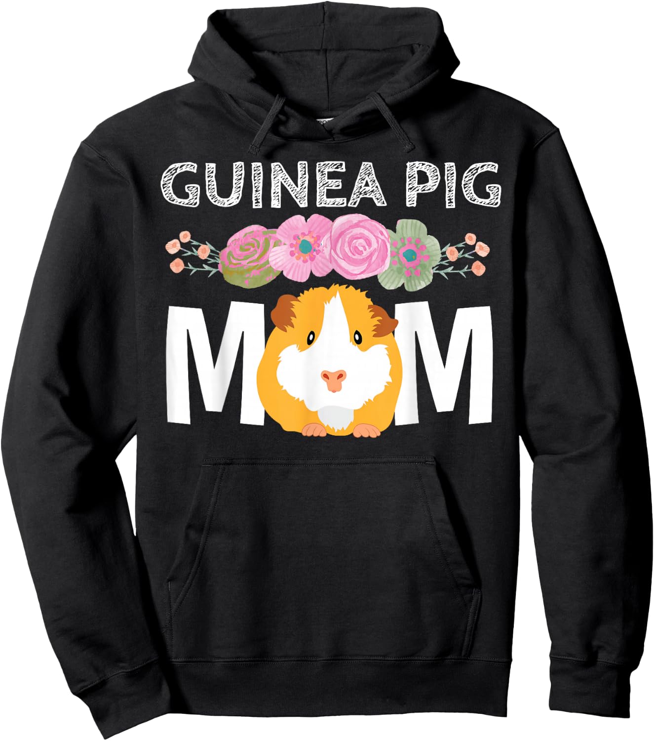 Cute Guinea Pig Gift Ideas & Girls Guinea Pig Mom Cavy Women Girl Clothes Mother's Day Hoodie - Hoodie | Black