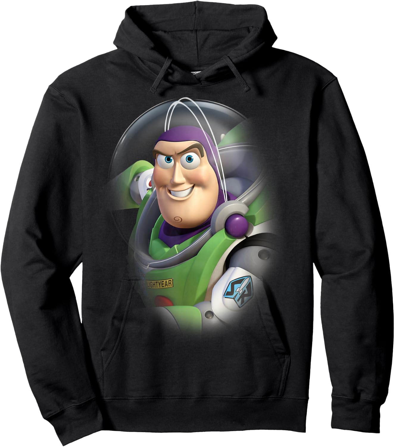 Disney Pixar Toy Story Buzz Lightyear Grin Graphic Hoodie - Hoodie | Black