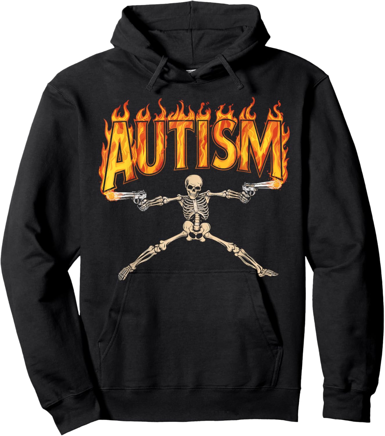 Autism Awareness Autism Skeleton Meme Hoodie - Hoodie | Black