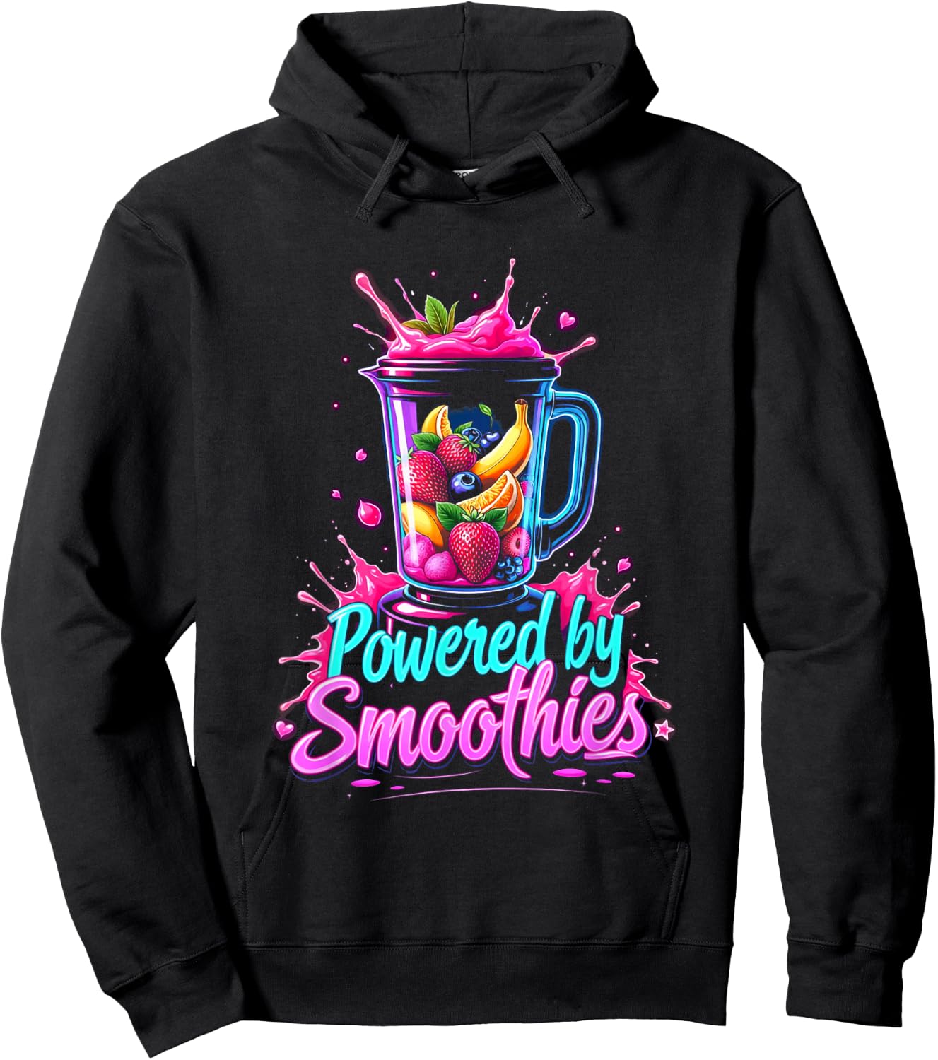 Powered By Smoothies Smoothie Health Drink Vegan Life Hoodie - Hoodie | Black