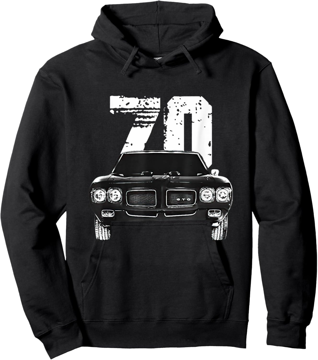 1970 70 GTO Classic Car Old School Muscle Car Hoodie - Hoodie | Black