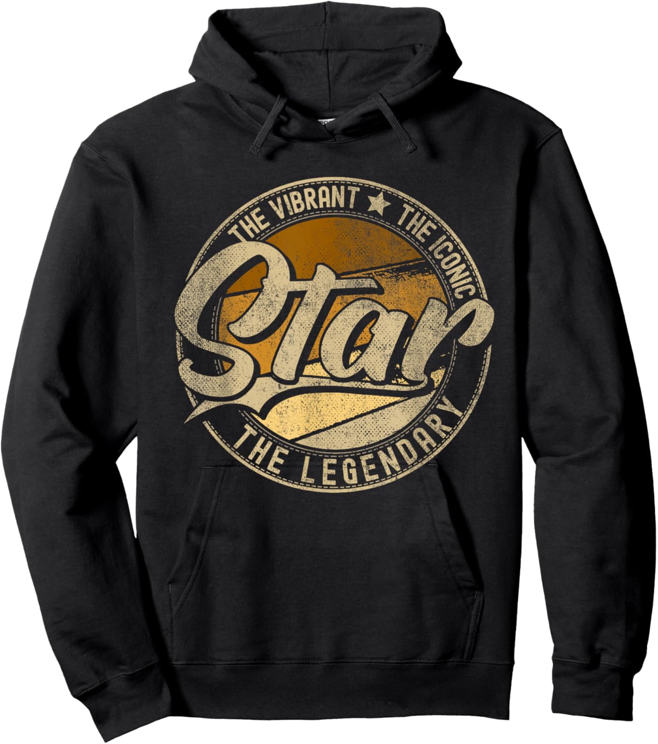 Star ID | Idaho | Vintage Distressed Hoodie - Hoodie | Black