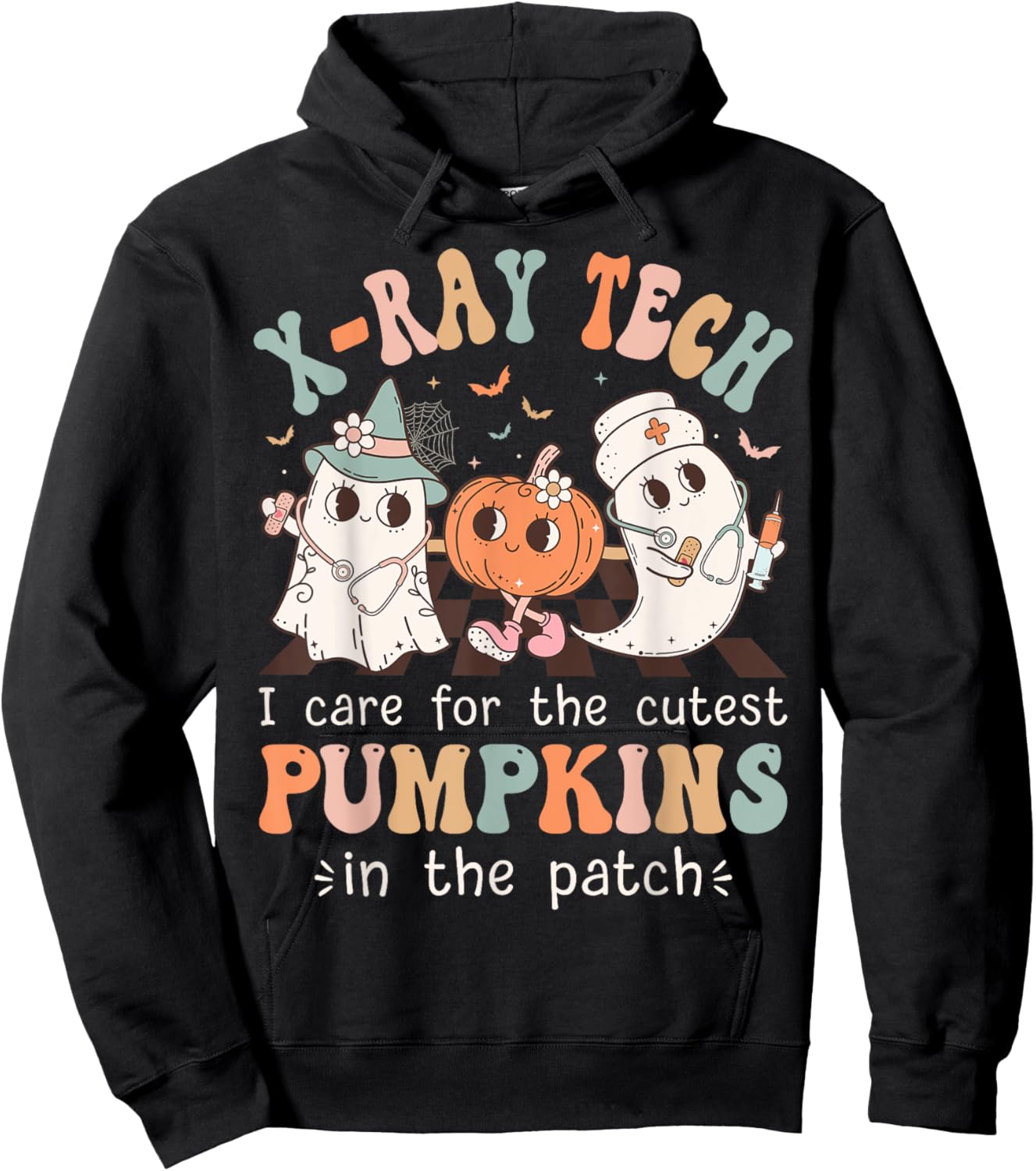 XRay Tech Boo Crew Funny Halloween Radiology Technologist Hoodie - Hoodie | Black