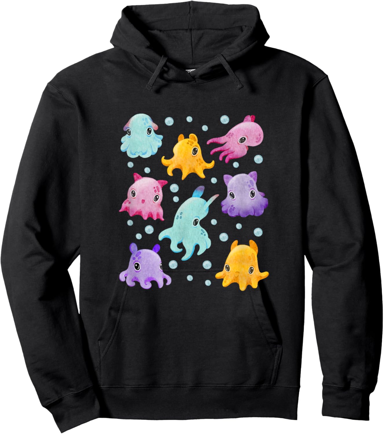 Dumbo Octopus, niedliches Oktopus-Geschenk, niedliche Aquarell-Kraken Hoodie - Hoodie | Black