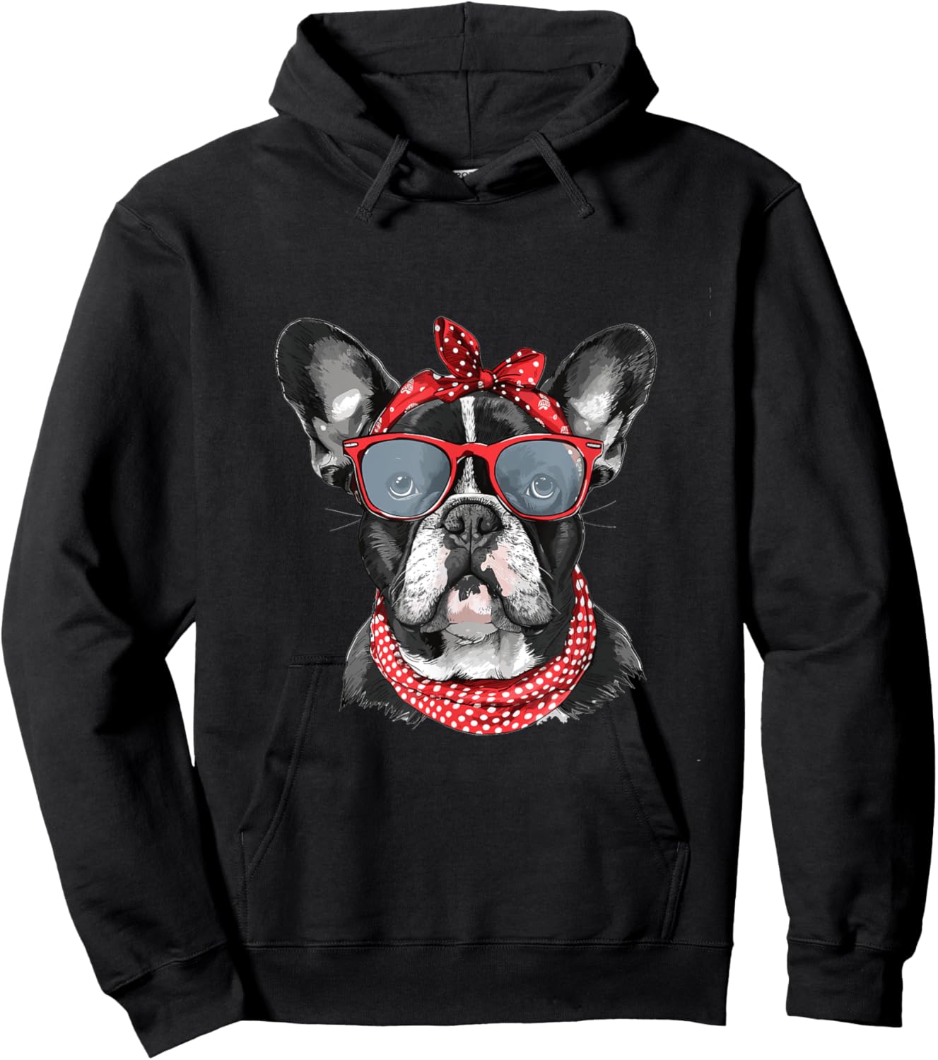 French Bulldog Frenchie Dog Mom Bandana Mothers Day Graphic Hoodie - Hoodie | Black