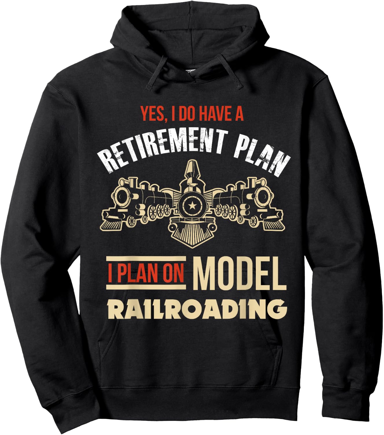 Model Train Retirement Shirt Retired Model Railway Gift Hoodie - Hoodie | Black