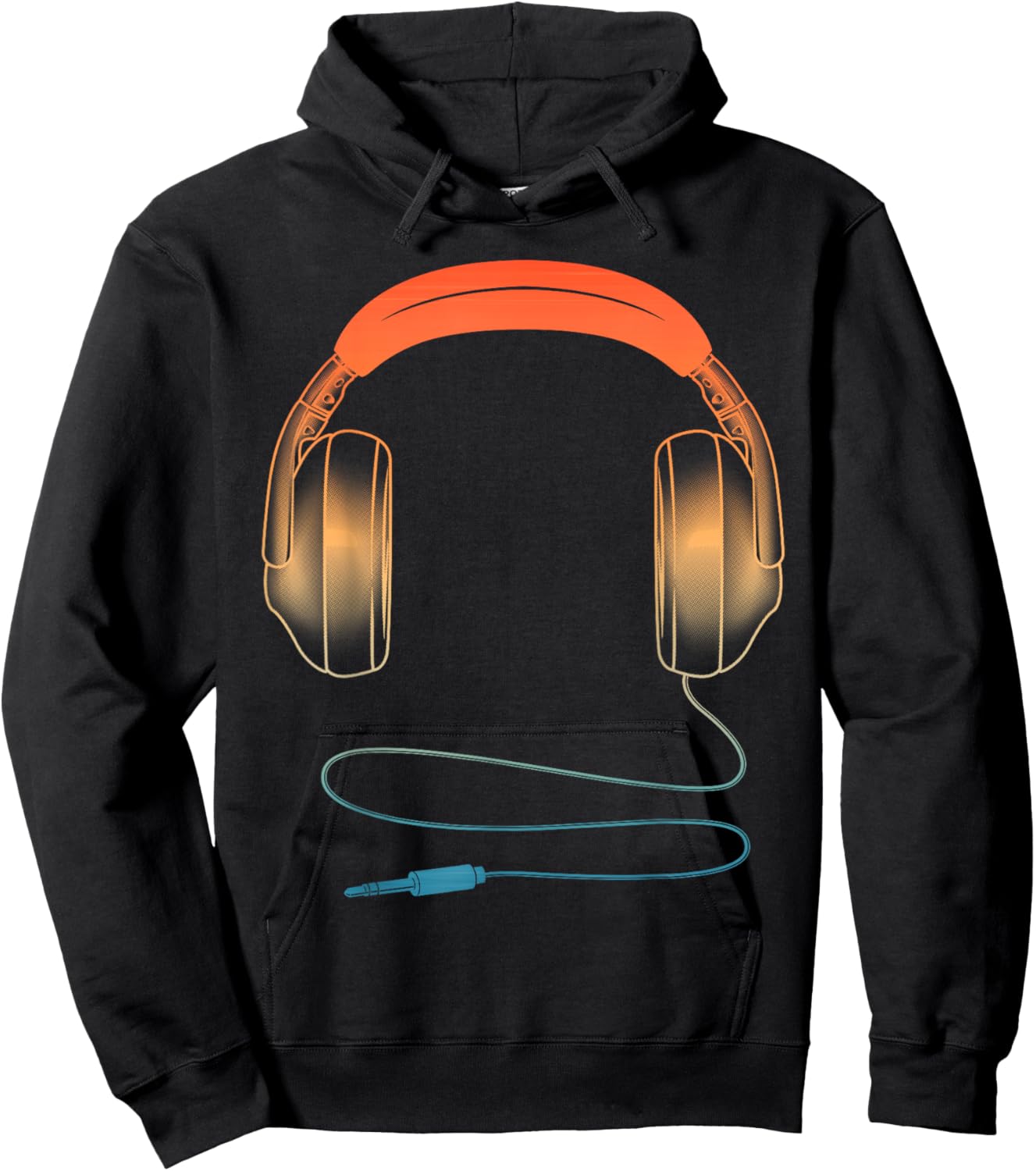 Cool Headphones Design Women DJ Music Artist Lover Hoodie - Hoodie | Black