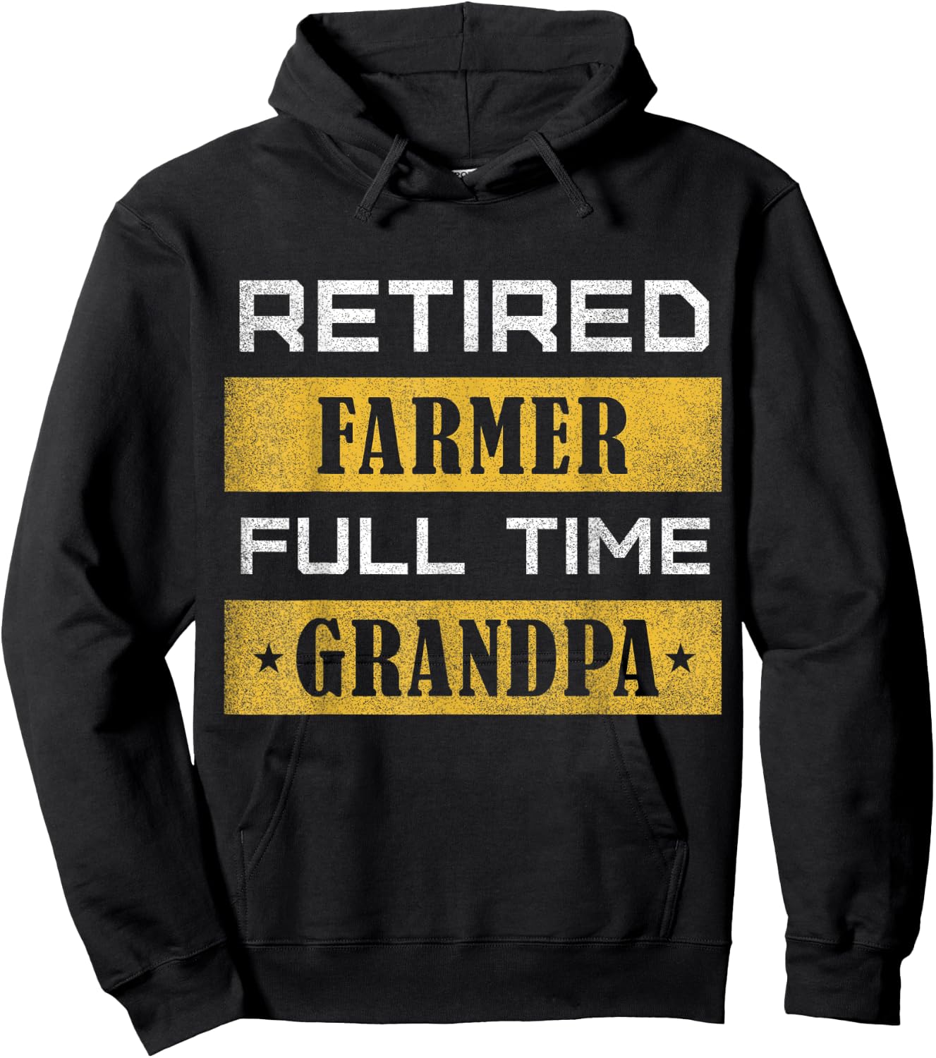 Retired Farmer Full Time Grandpa Retirement Hoodie - Hoodie | Black