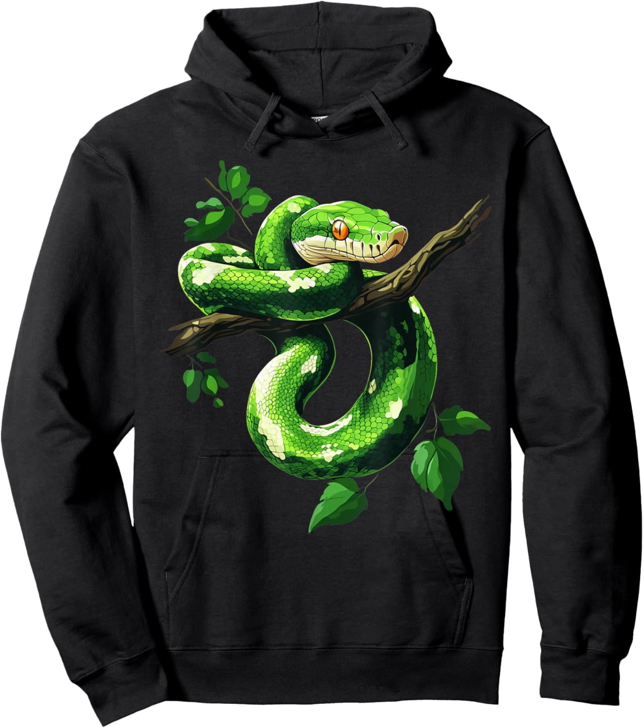 Green Tree Python Owner Reptiles for Snake Lover Hoodie - Hoodie | Black