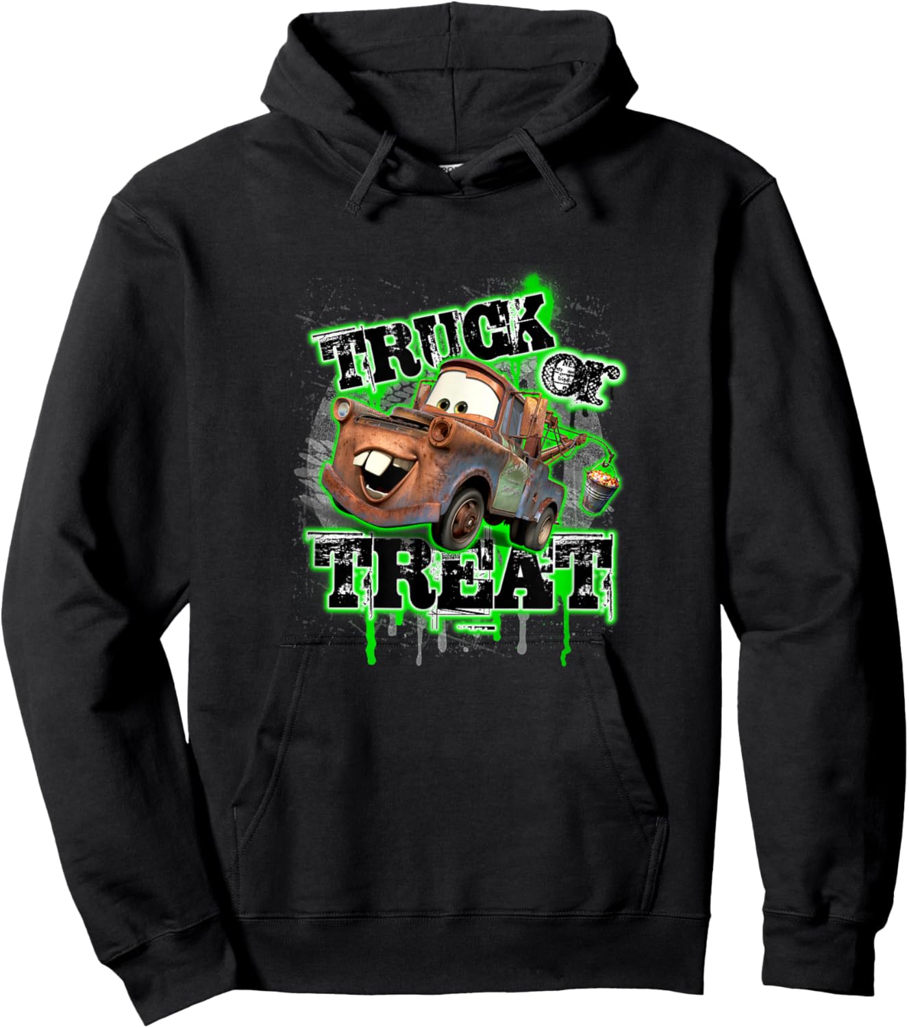 Disney Pixar Cars Halloween Truck Or Treat Mater Portrait Hoodie - Hoodie | Black