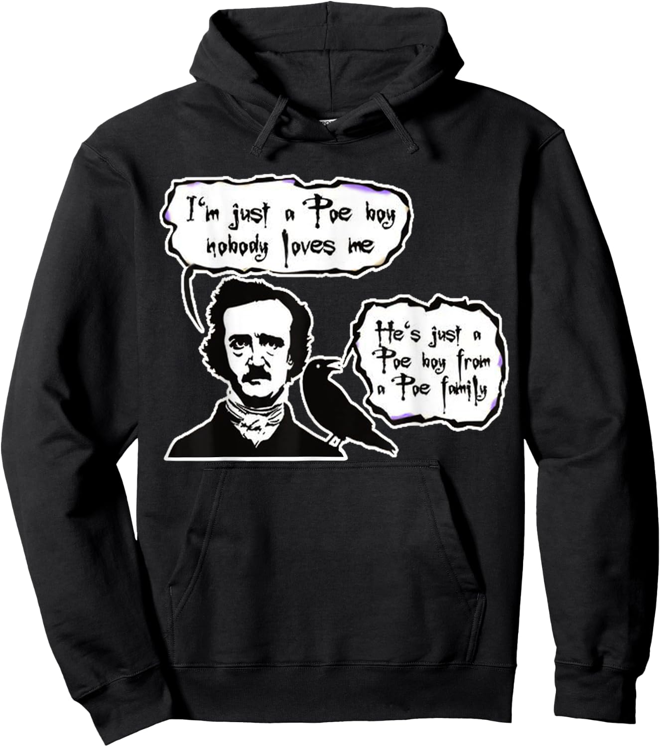 BOHEMIAN POE, Edgar Allan Poe, RAVEN, , LYRIC PARODY Hoodie - Hoodie | Black