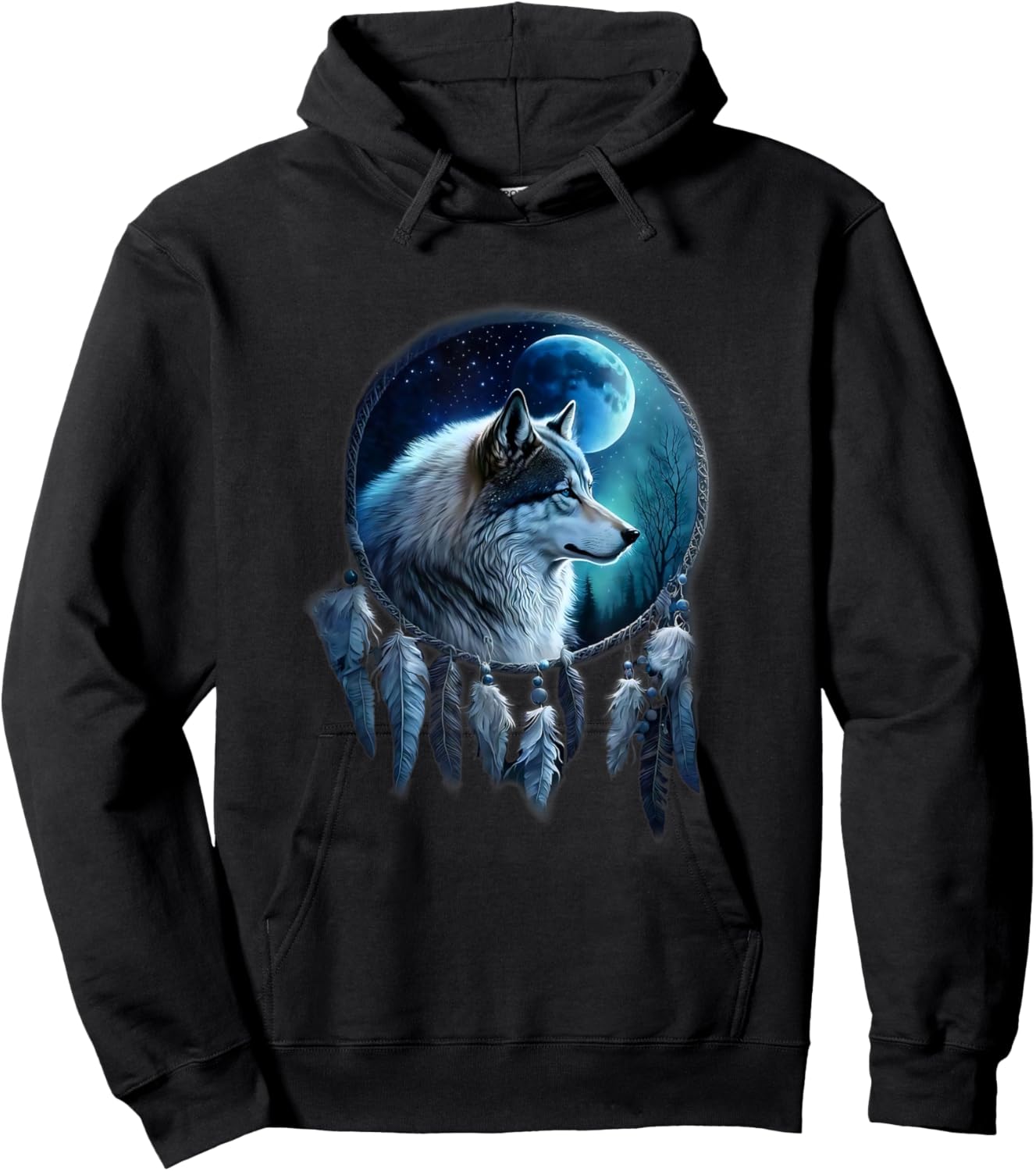 Love wolf Women Shirt wolf Lovers for kids and girls Hoodie - Hoodie | Black