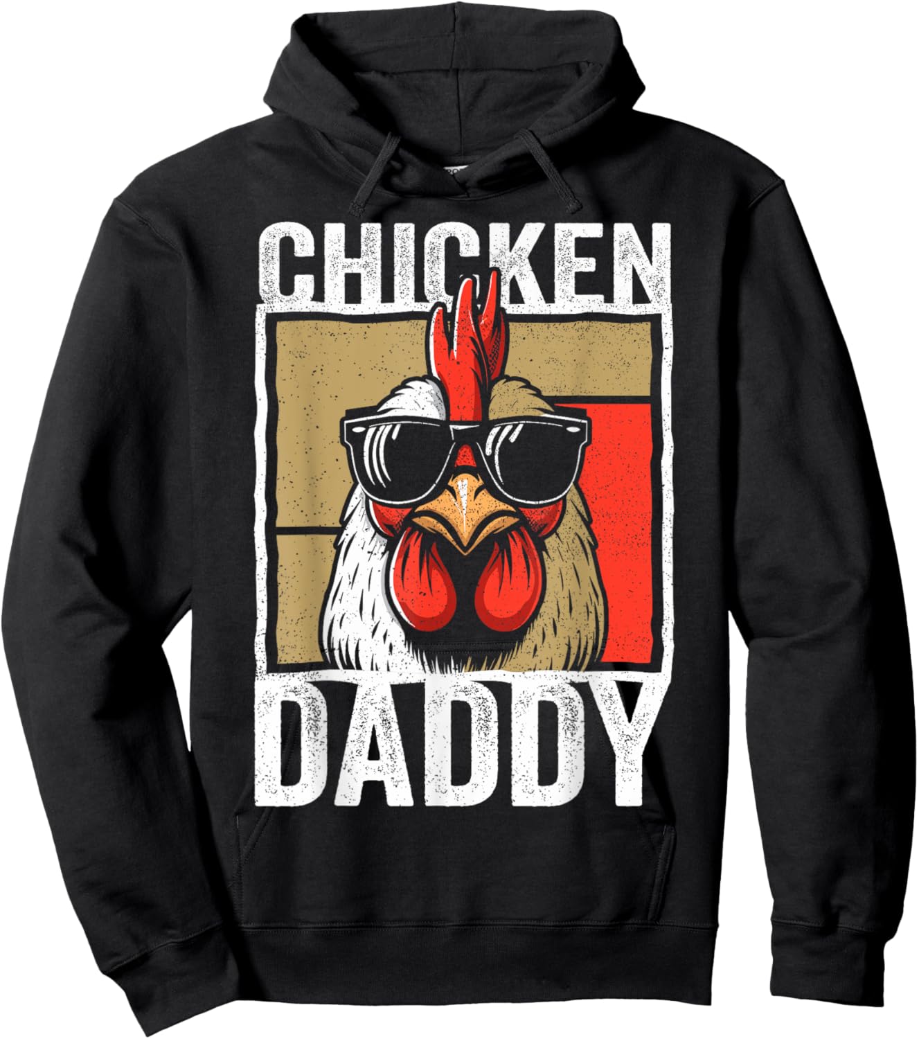 Chicken Daddy Rooster Farmer Funny Fathers Day Hoodie - Hoodie | Black